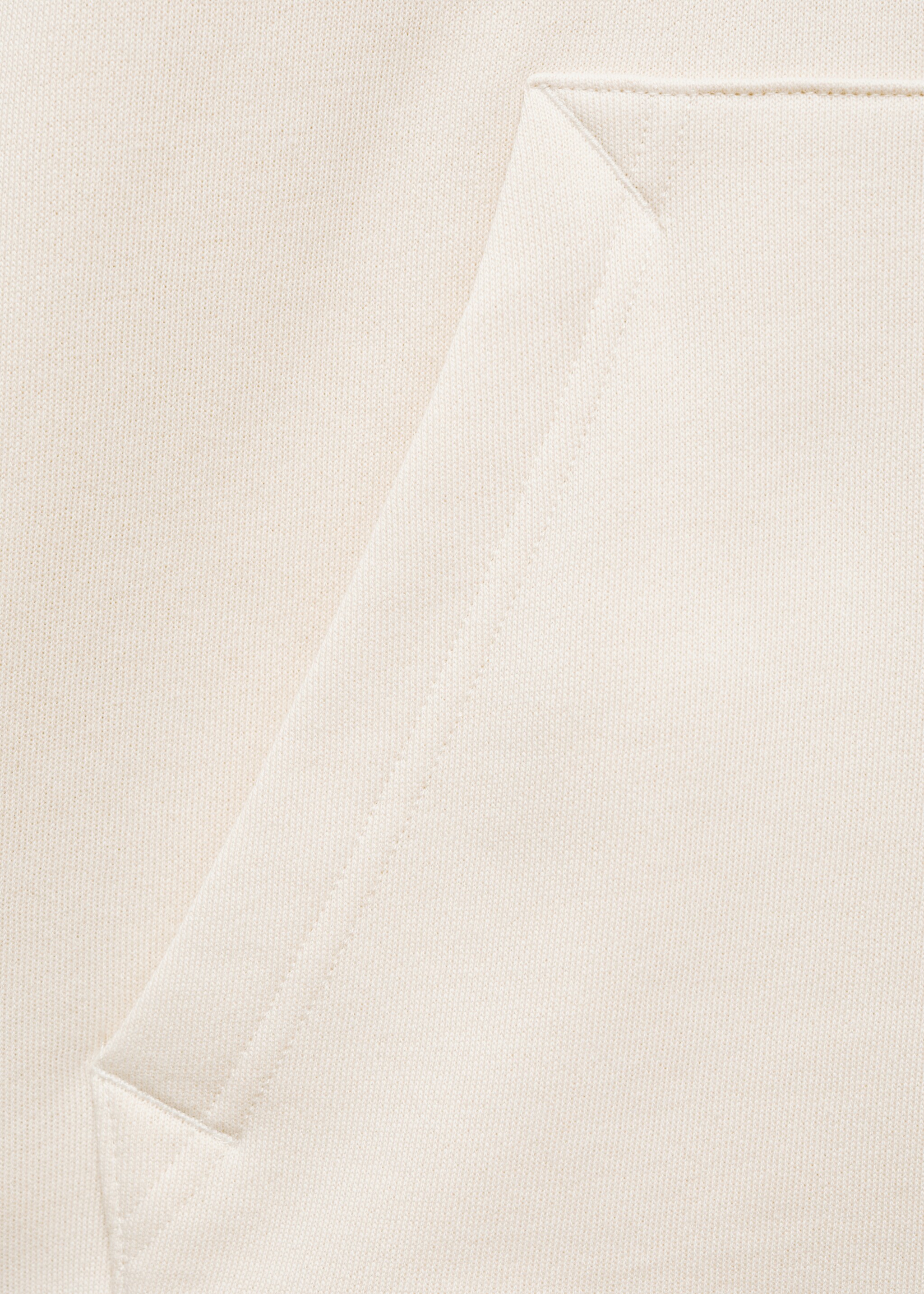 Свитшот кенгуру из хлопка с капюшоном - Деталь изделия 0, Экрю. Ref: 77027115-00.