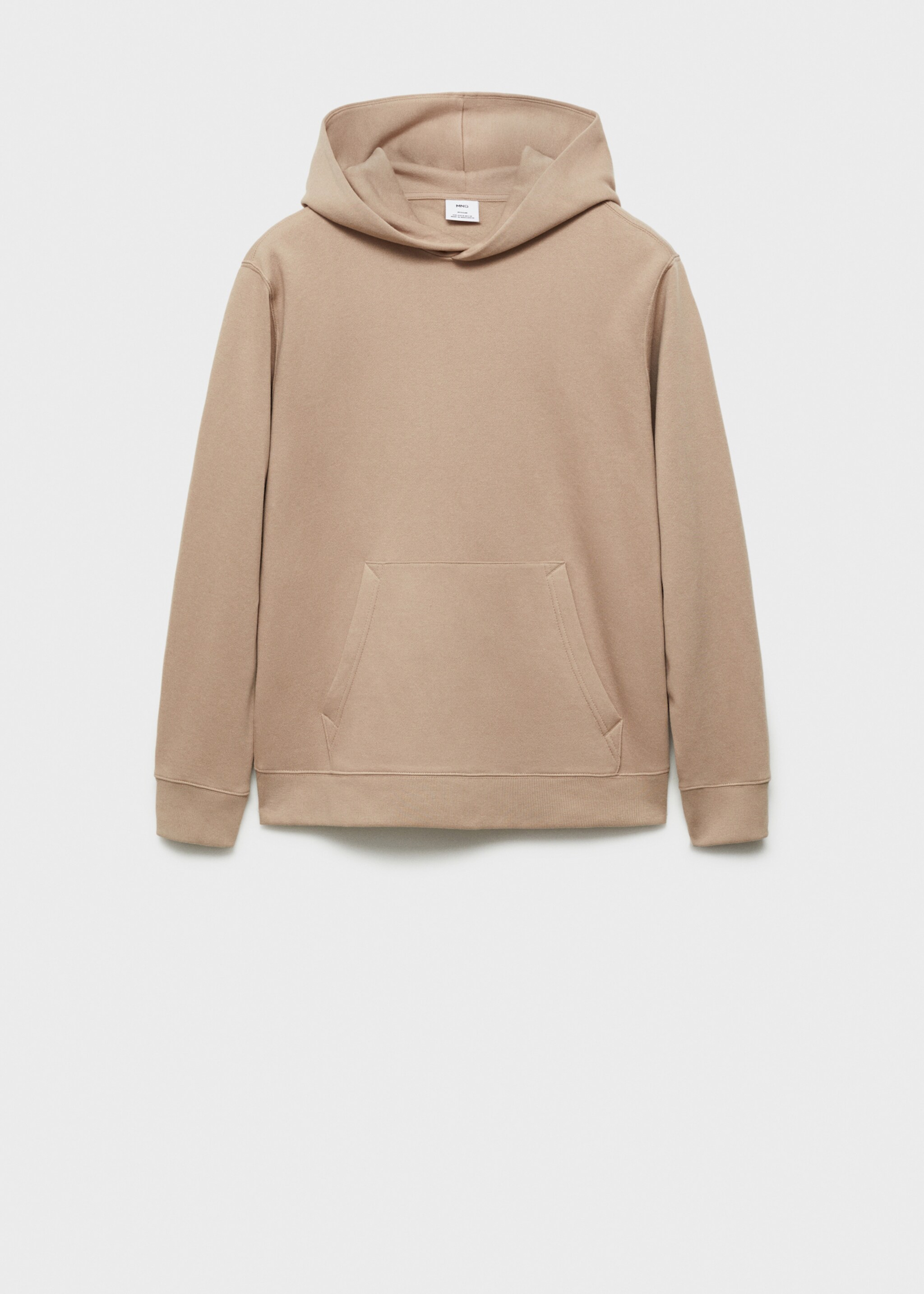 Свитшот кенгуру из хлопка с капюшоном - Изделие без модели, Коричневый средний. Ref: 77027115-00.