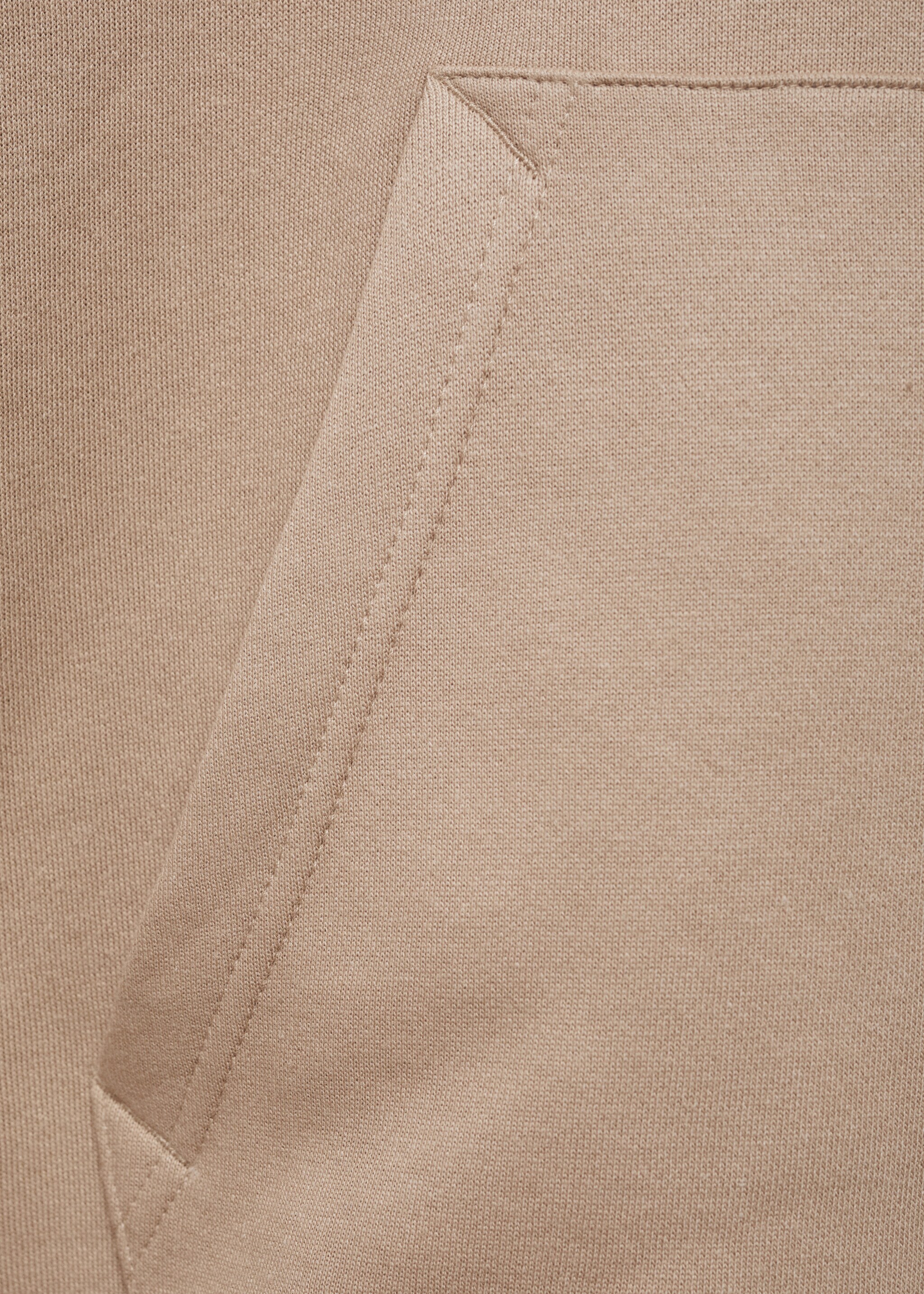 Свитшот кенгуру из хлопка с капюшоном - Деталь изделия 0, Коричневый средний. Ref: 77027115-00.