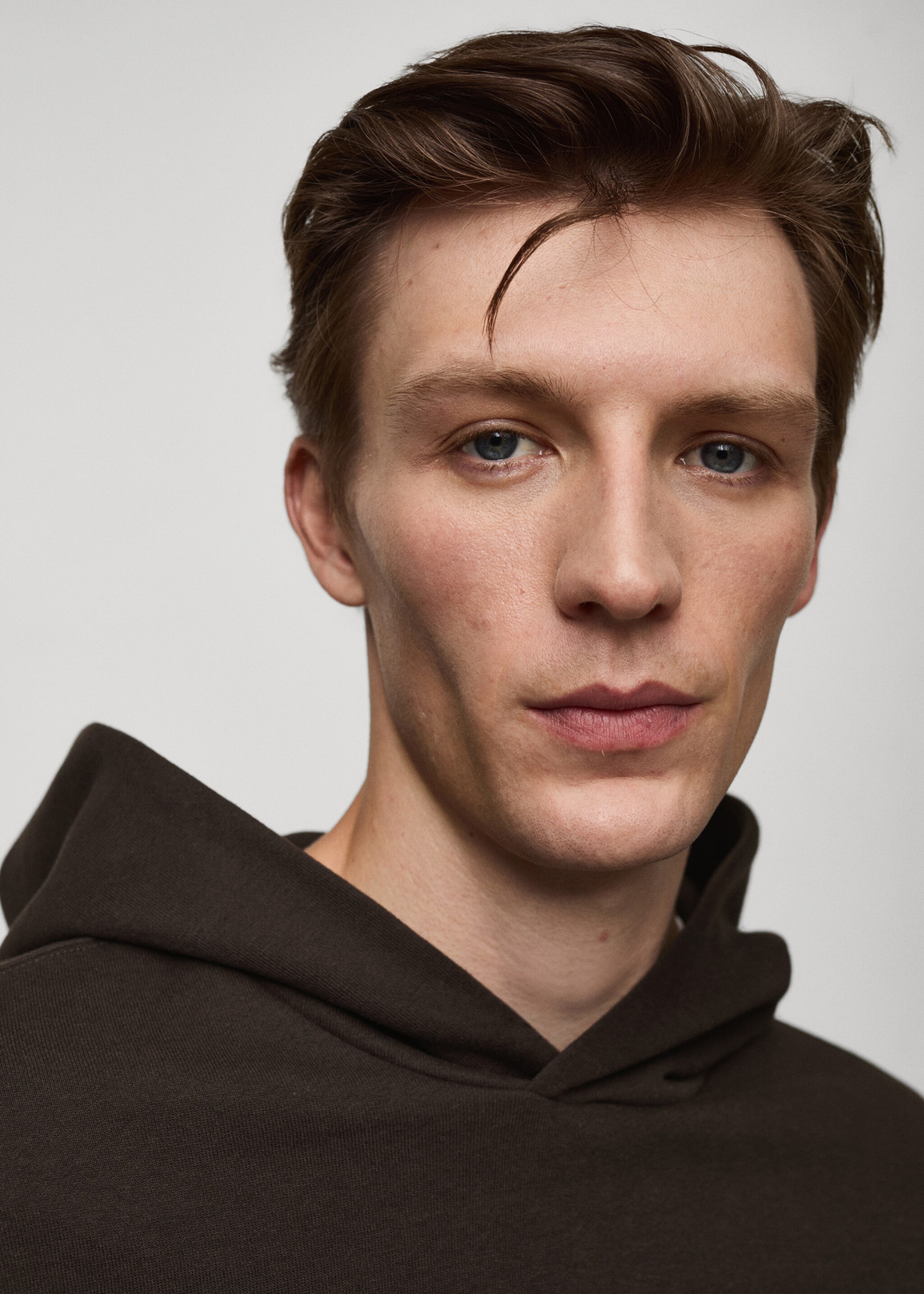 Свитшот кенгуру из хлопка с капюшоном - Деталь изделия 1, Шоколадный. Ref: 77027115-00.