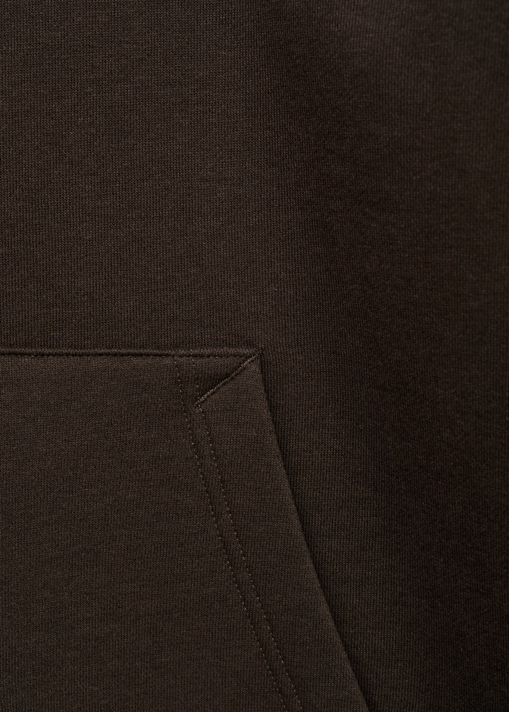 Свитшот кенгуру из хлопка с капюшоном - Деталь изделия 8, Шоколадный. Ref: 77027115-00.