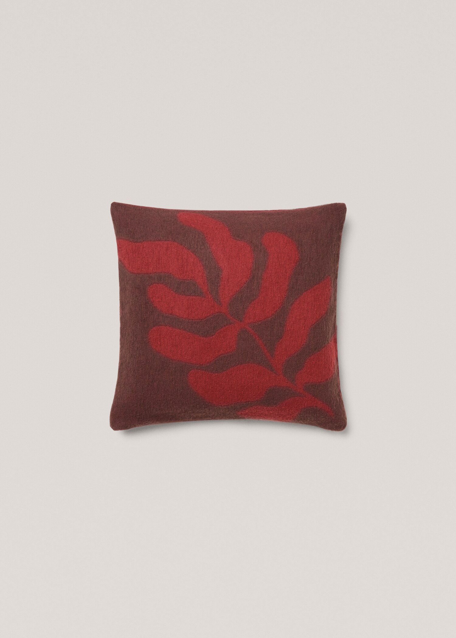 Cotton cushion cover with leaf design - Article without model