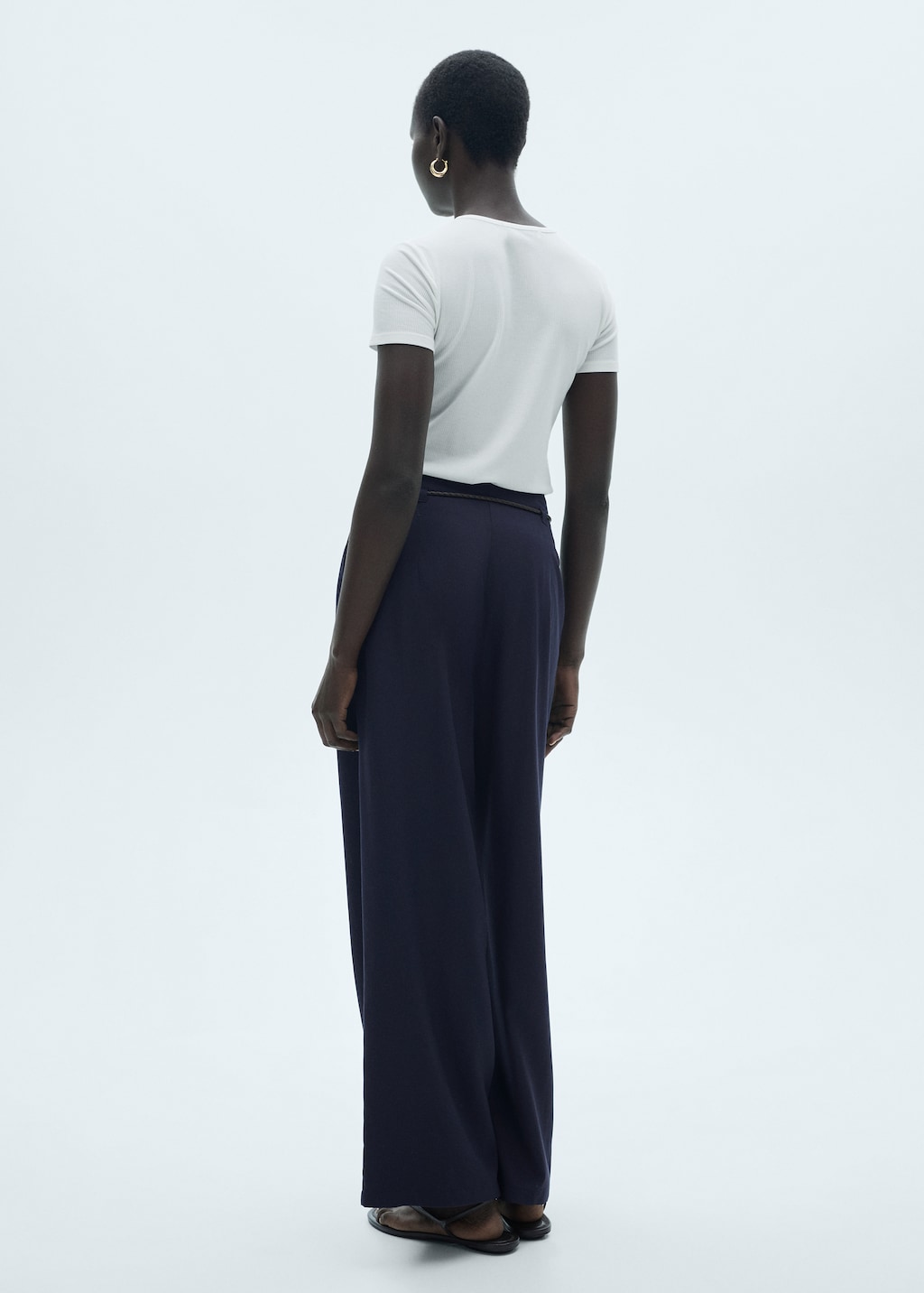 Mango Lyocell pants with adjustable drawstring thumbnail
