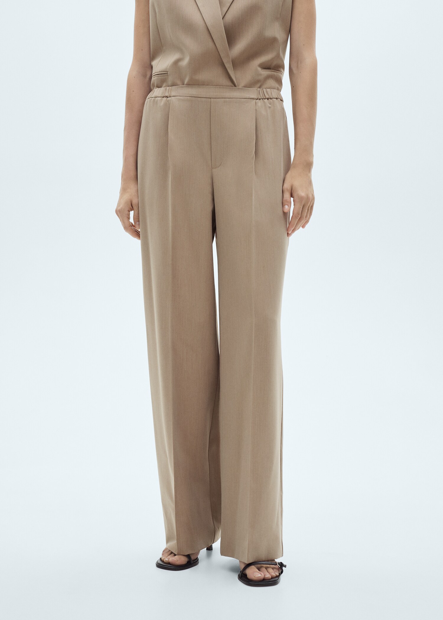 Elastic waist suit trousers - Medium plane