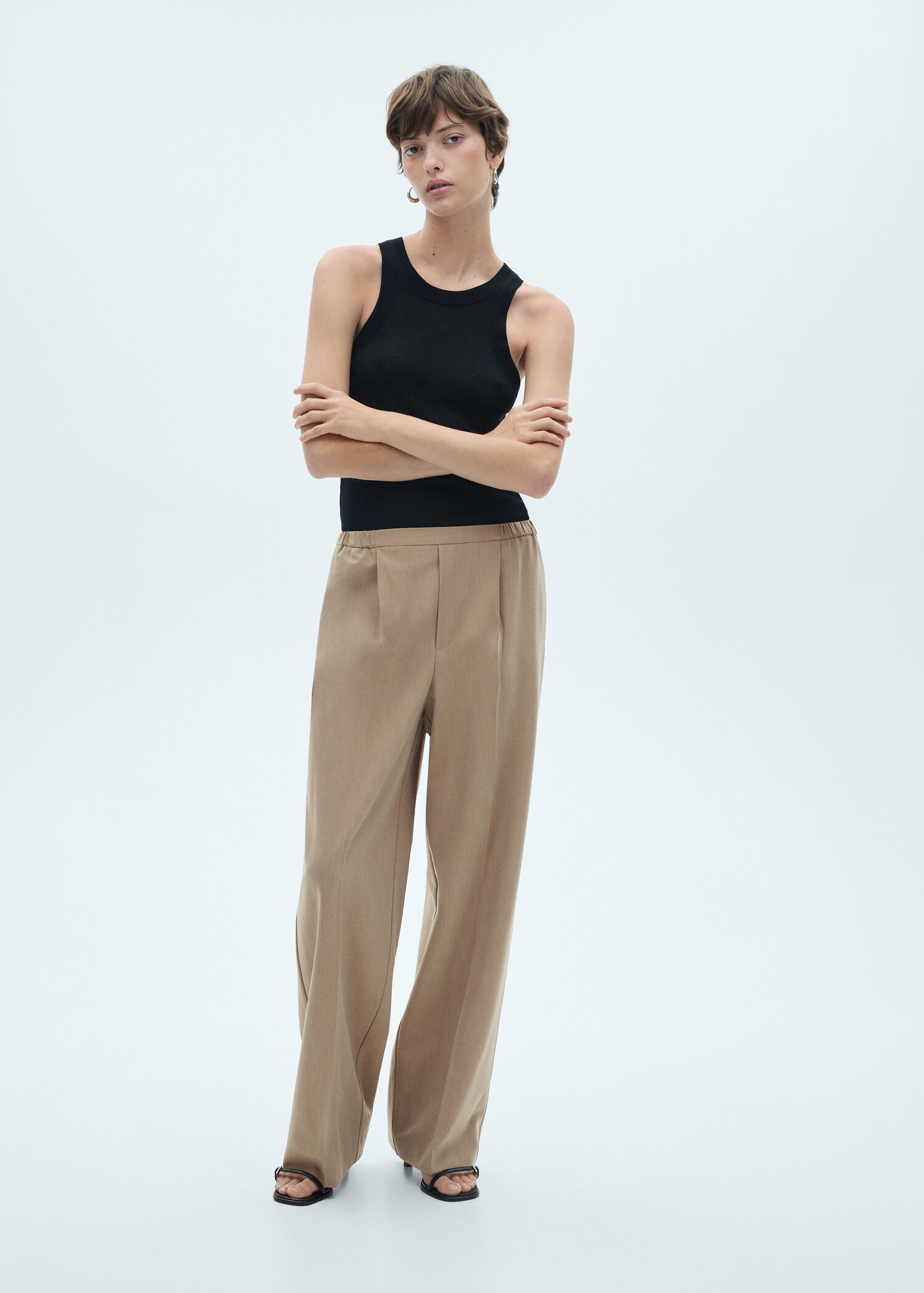 Elastic waist suit trousers - Details of the article 2