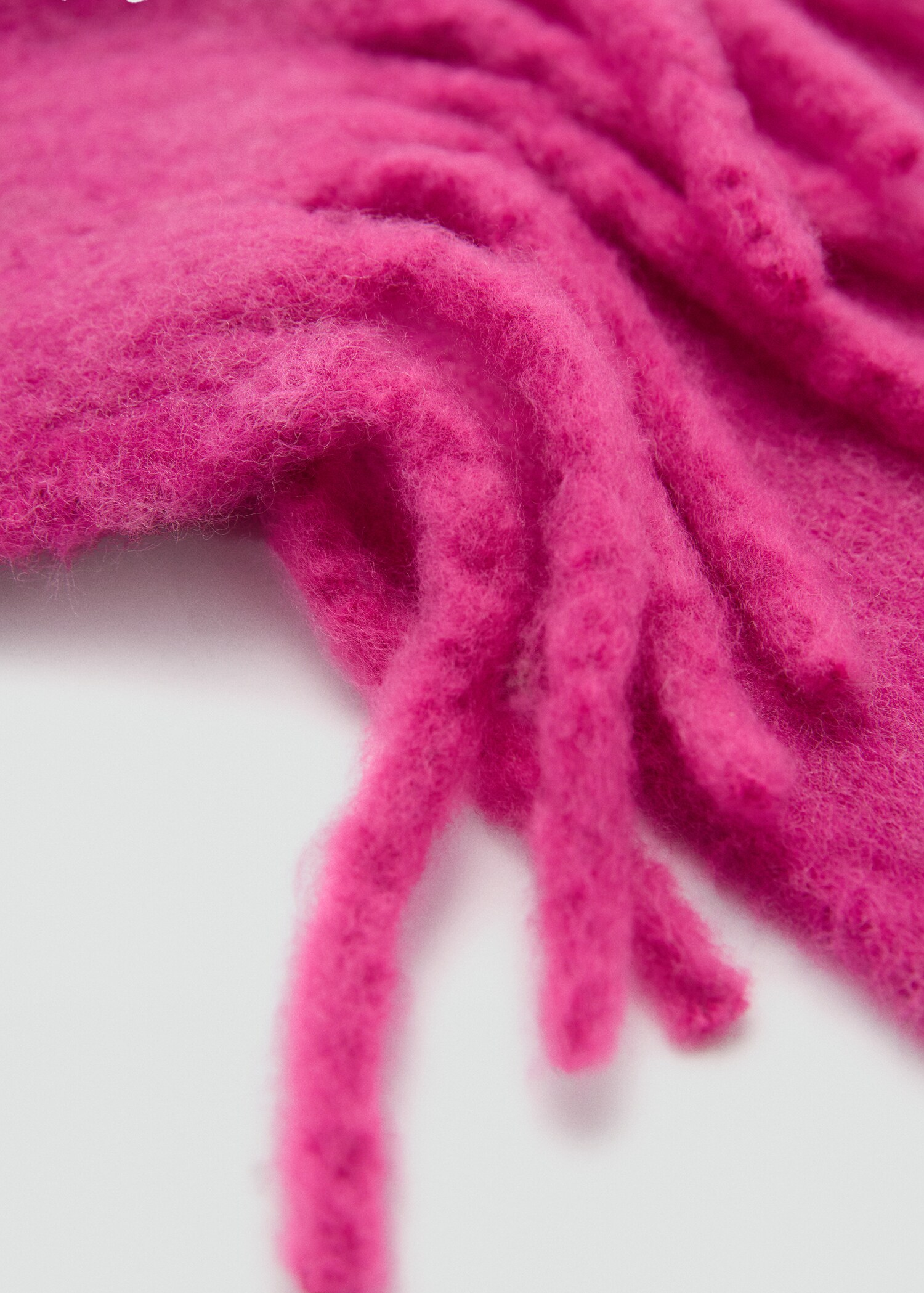 Wool-blend scarf with fringes - Medium plane