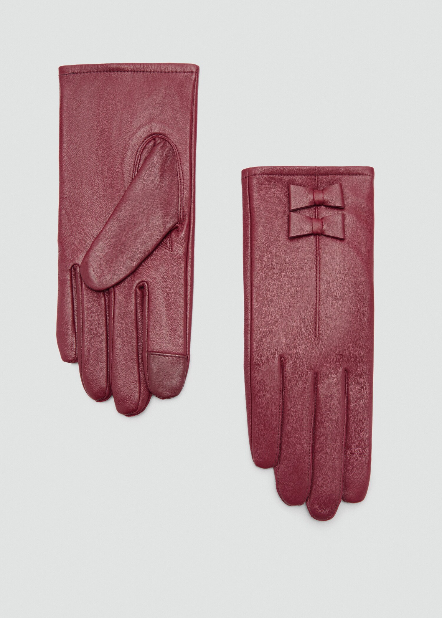 Gants cuir détail nœuds - Article sans modèle