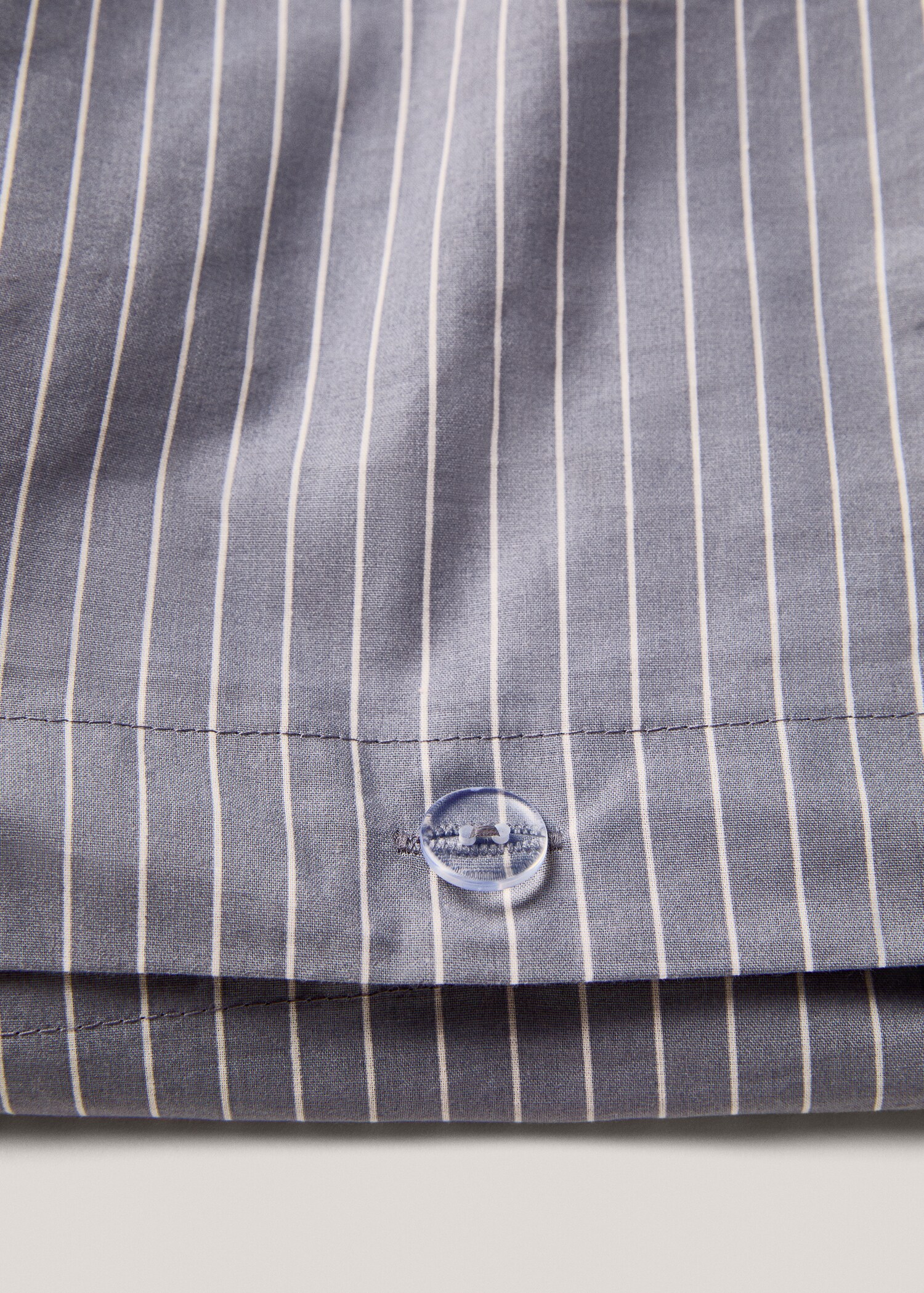 Percale cotton striped duvet cover for 150cm bed - Details of the article 2