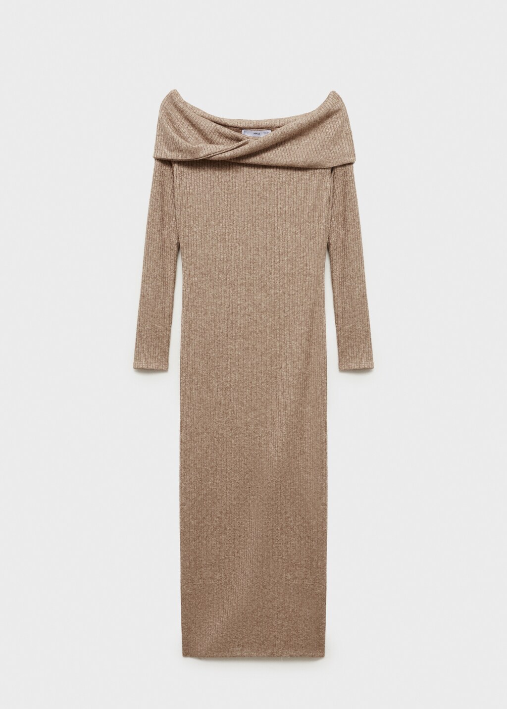 Off the shoulder wool dress hotsell