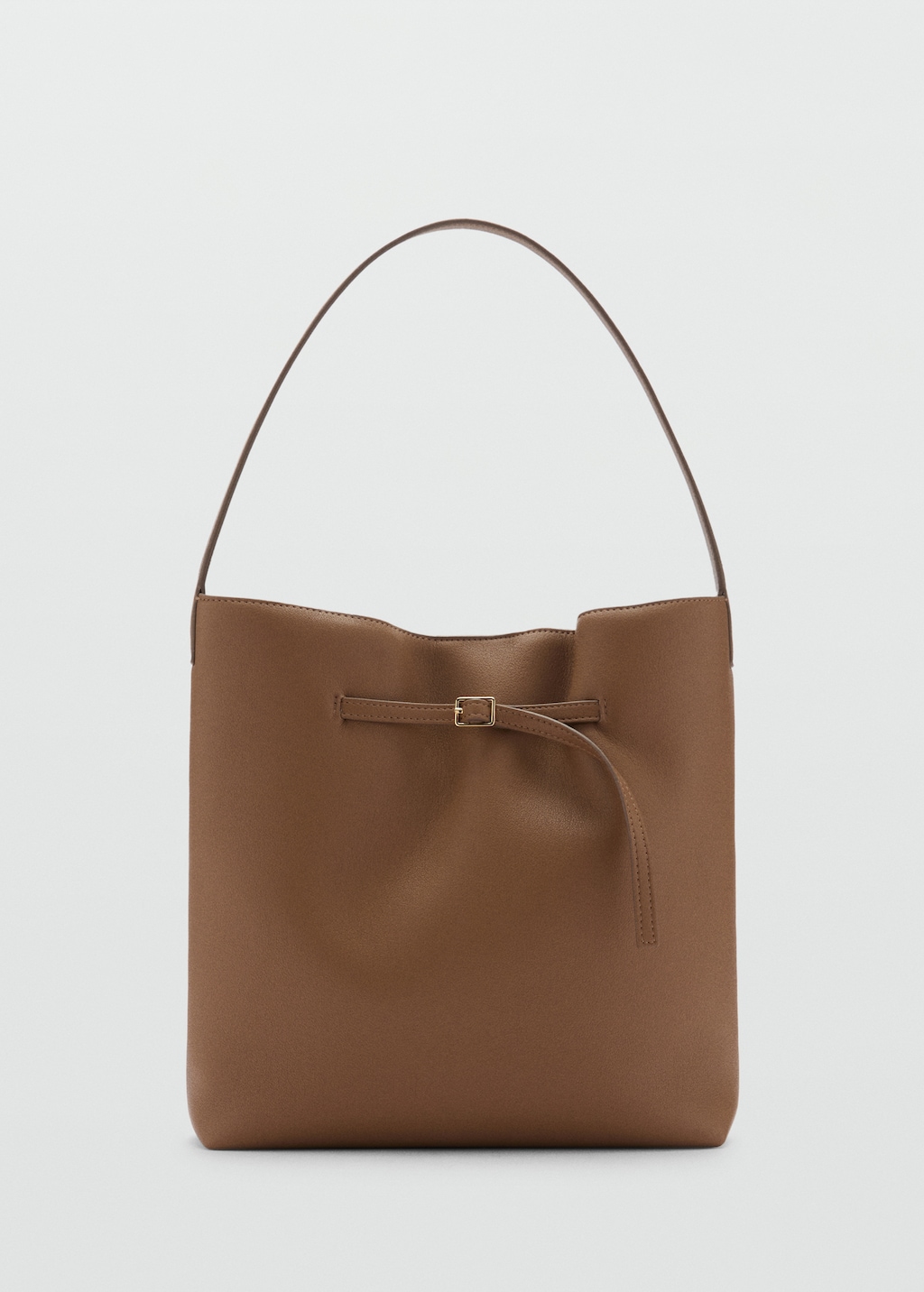 Bucket bag with buckle