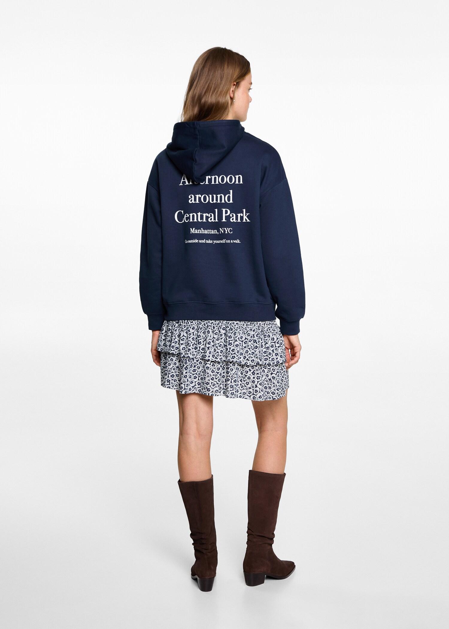 Embroidered detail cotton sweatshirt - Reverse of the article