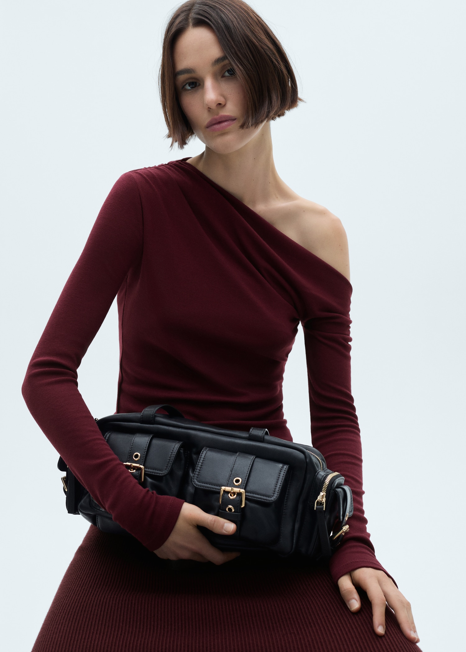 Draped asymmetrical T-shirt - Medium plane