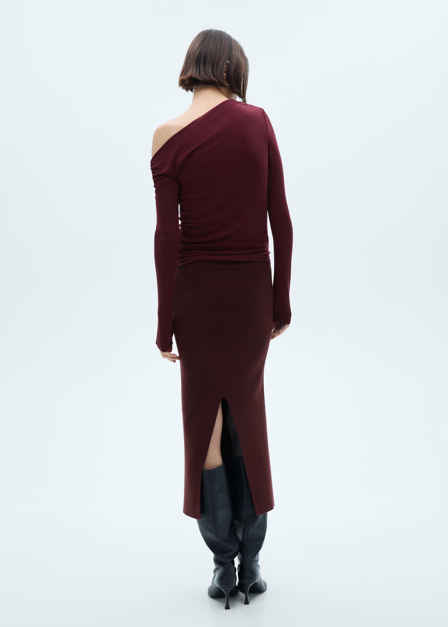 Draped asymmetrical T-shirt - Reverse of the article