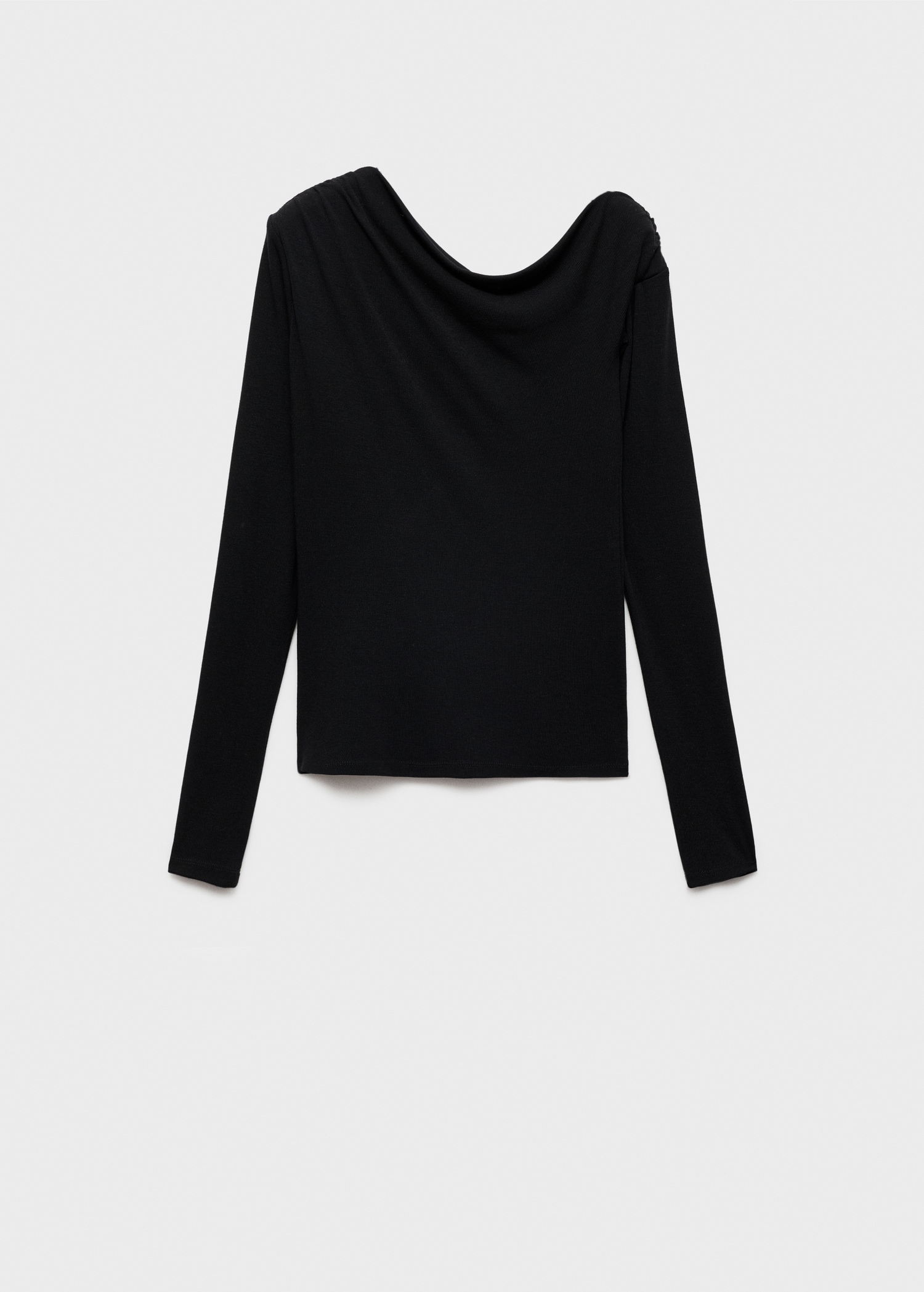 Camiseta asimétrica drapeada MANGO Chile - Main Image