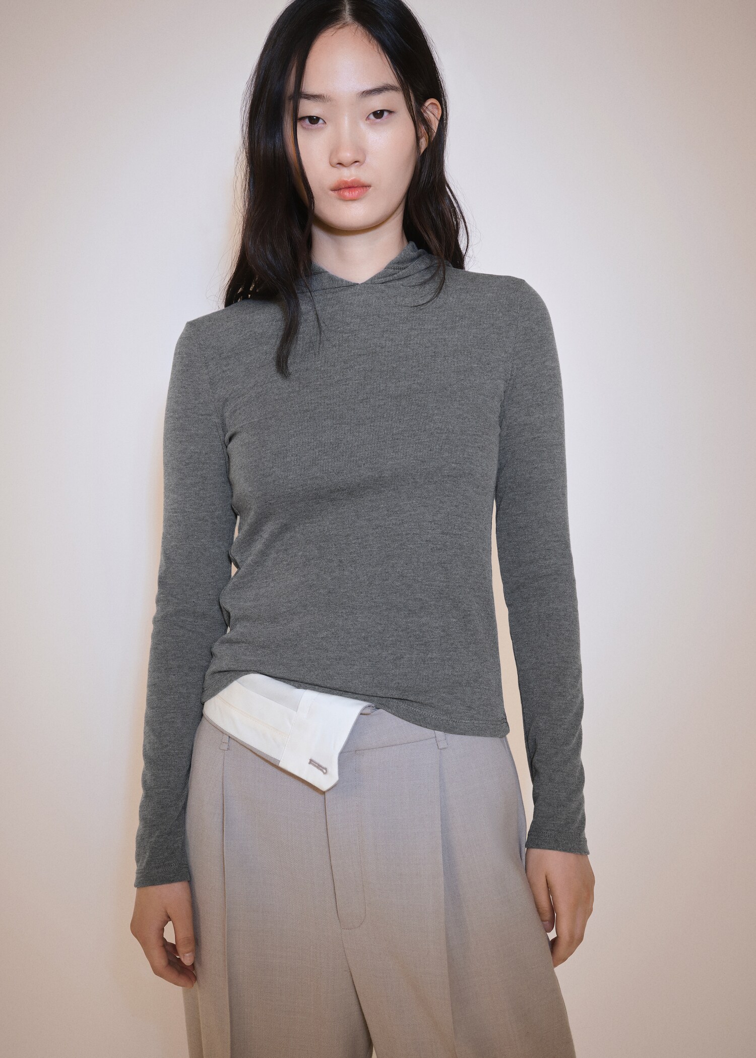 Long sleeve hooded t-shirt - Medium plane