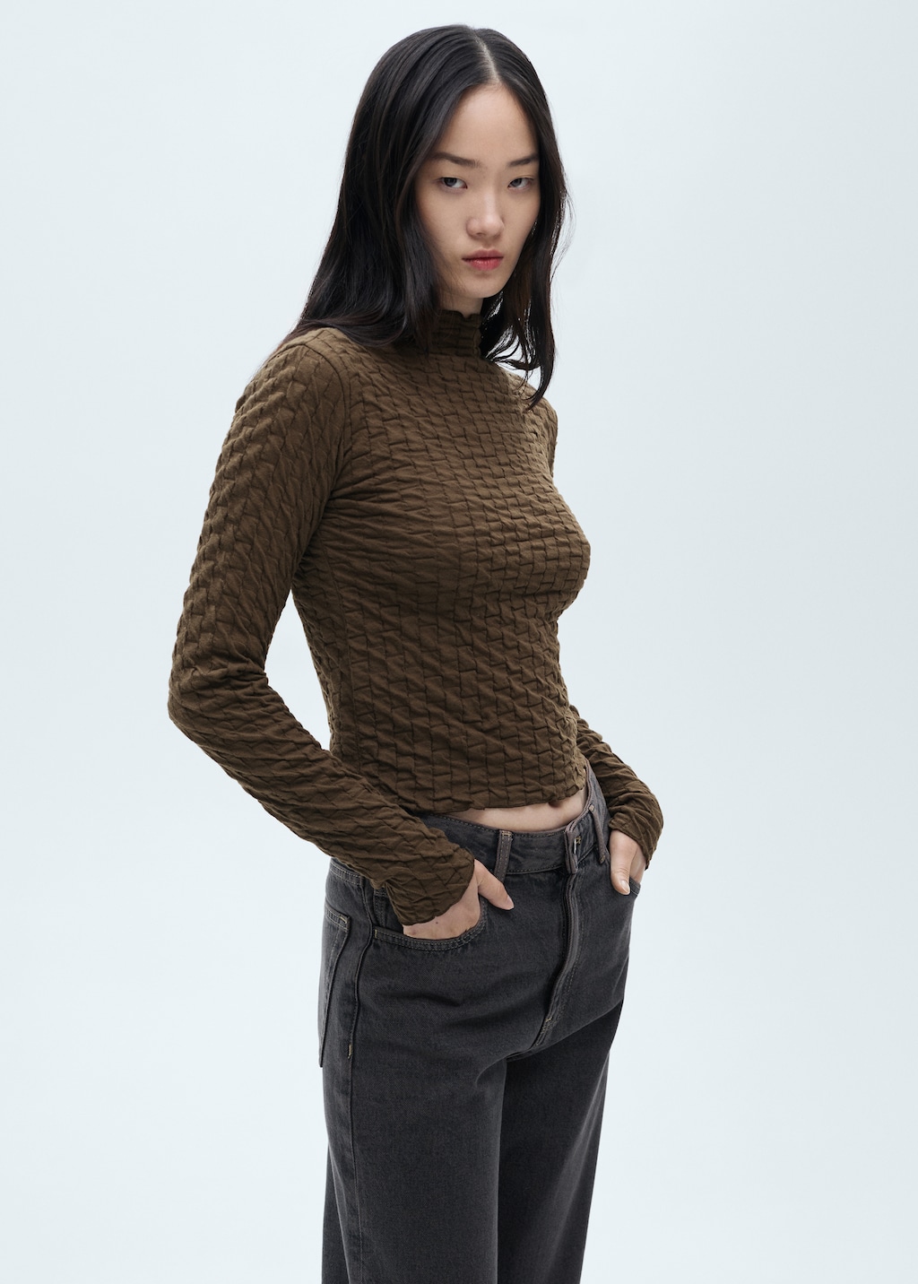 Long-sleeved t-shirt with ruffles - Women | MANGO USA