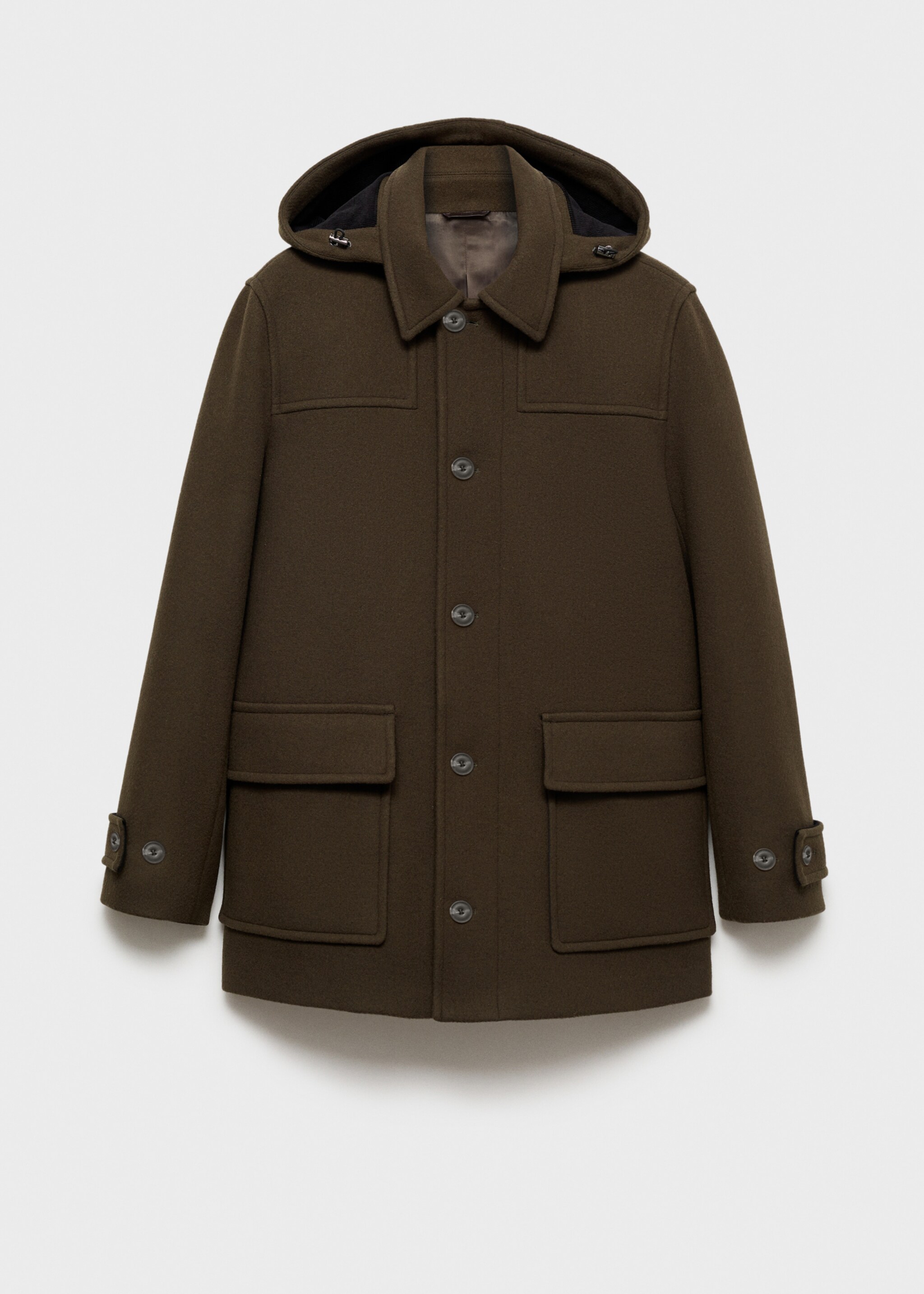 Detachable hood wool coat - Article without model