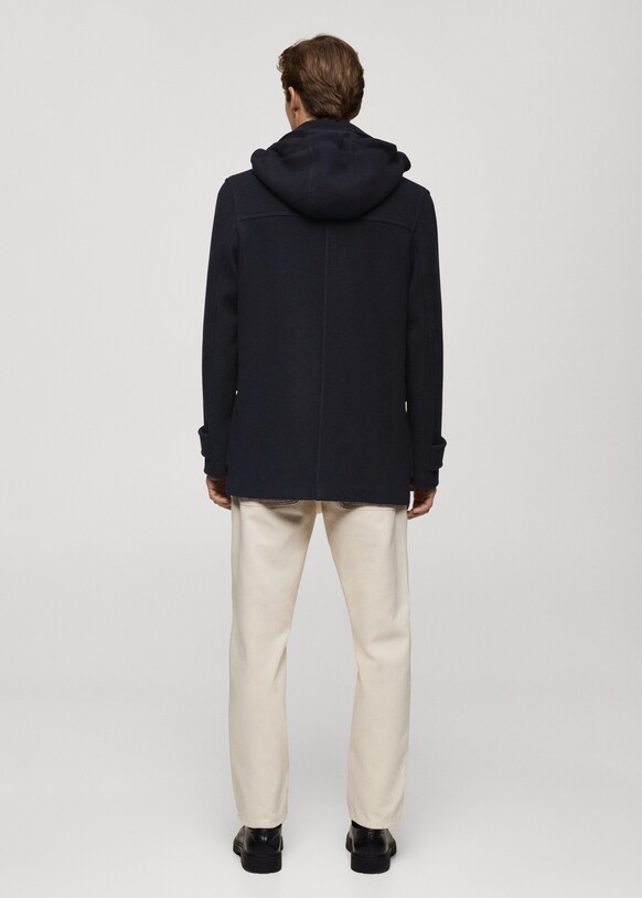 Wool Coat with removable hood