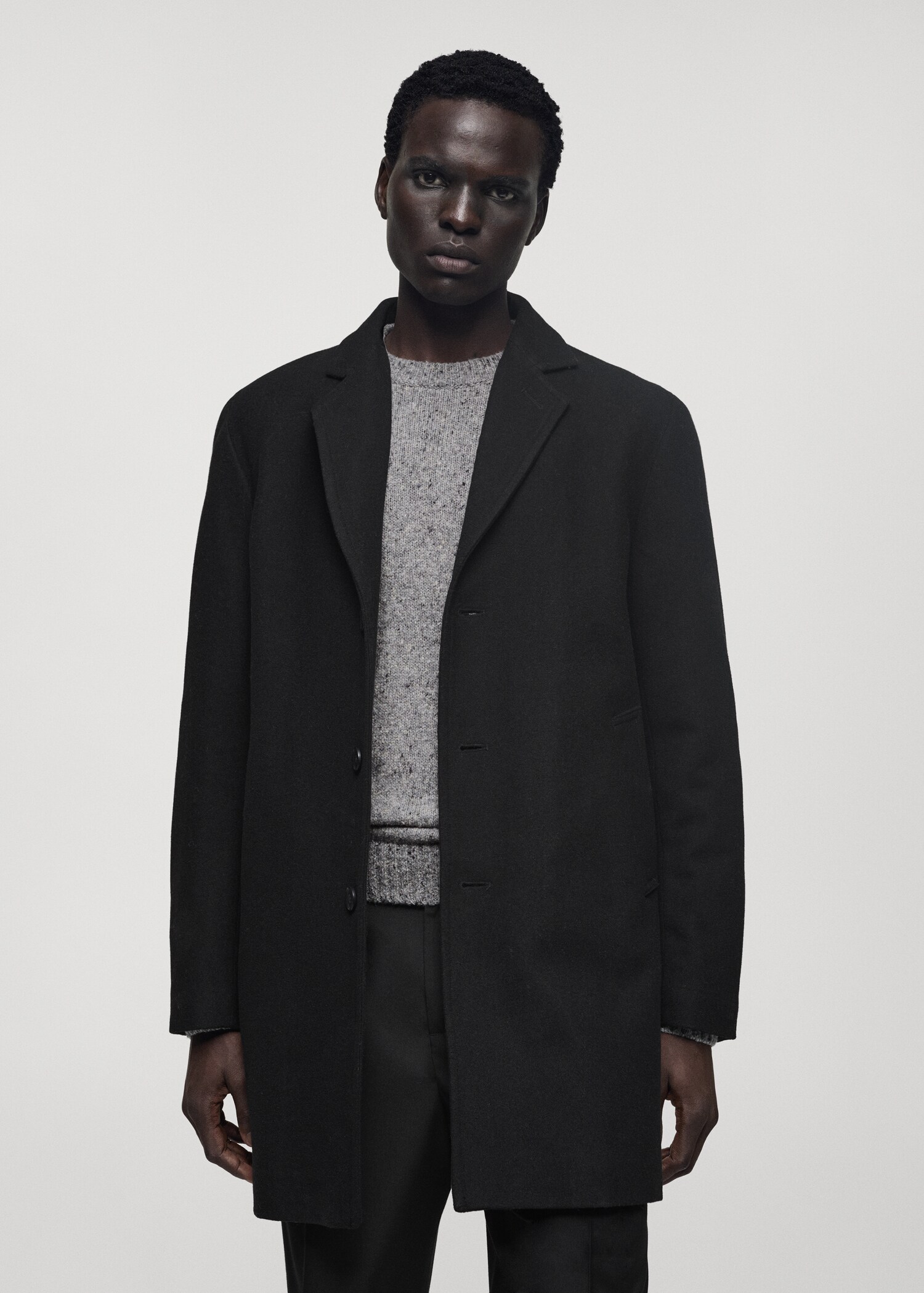 Manteau laine capuche intérieur matelassé - Détail de l'article 6