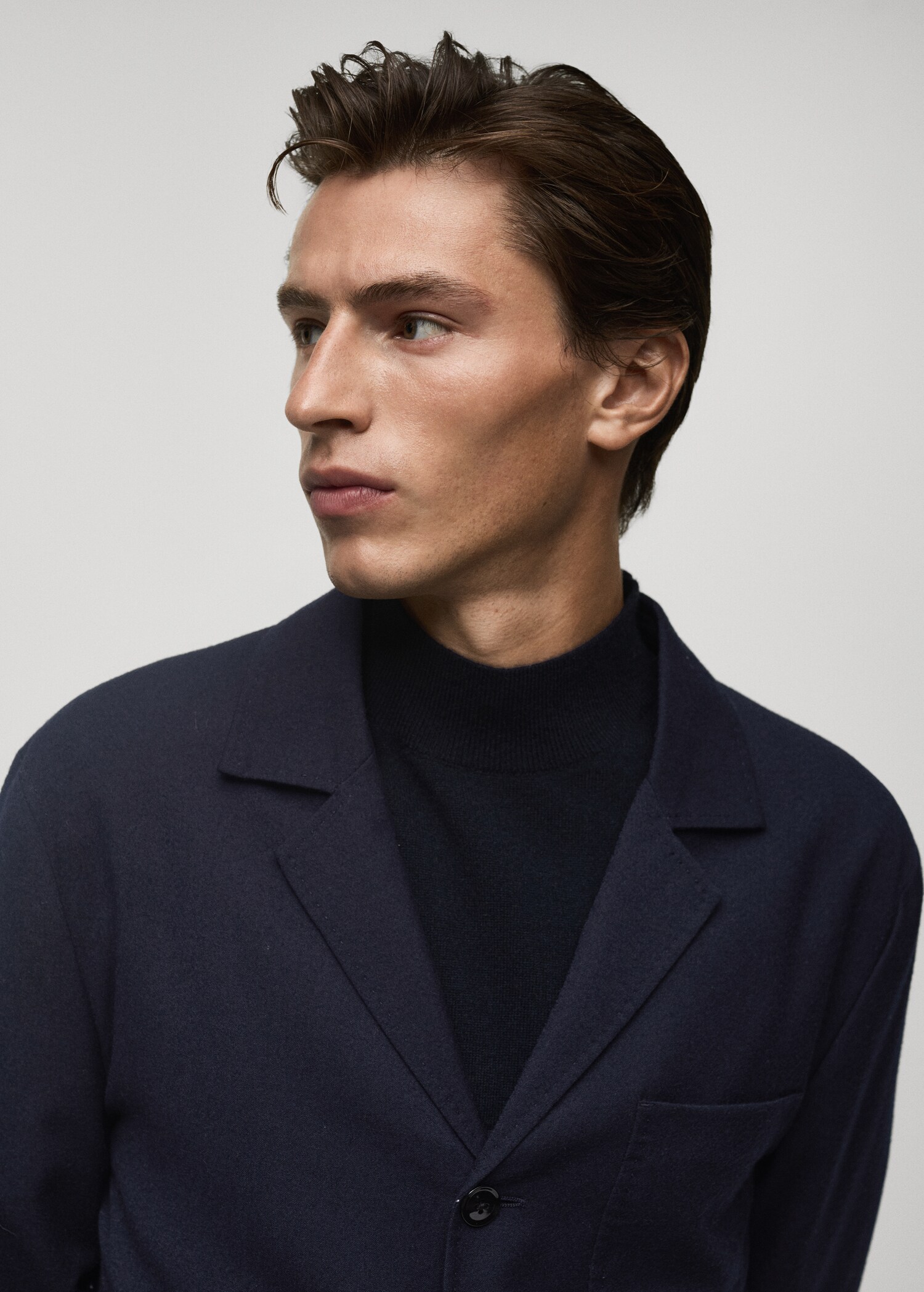 100% virgin wool flannel suit jacket - Details of the article 1