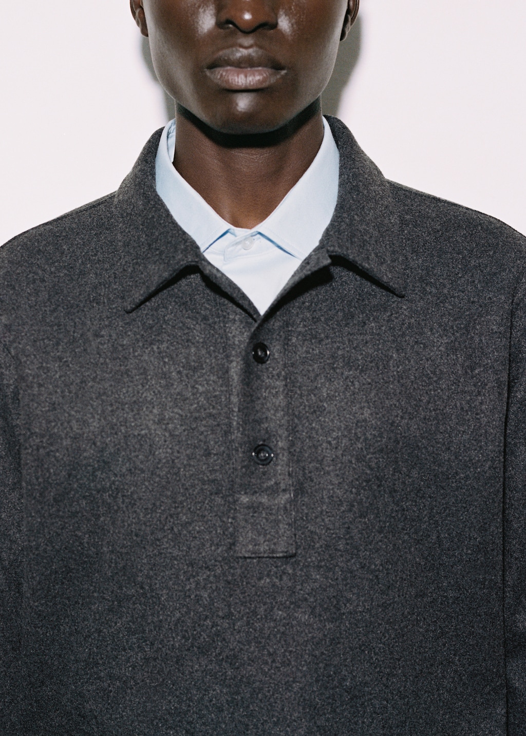 Regular fit sweatshirt-fabric polo shirt