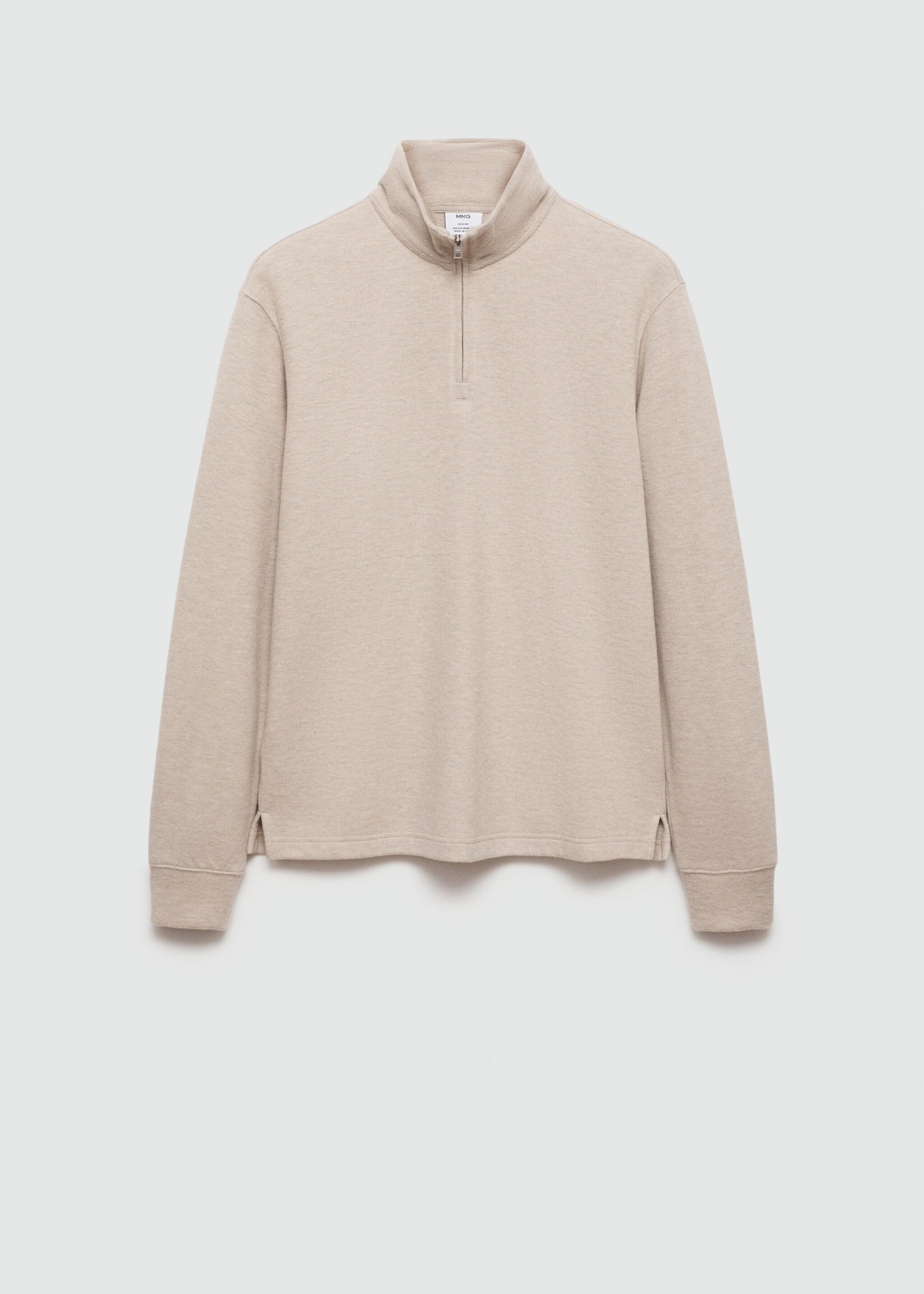 Sudadera canalé cuello chimenea - Artículo sin modelo