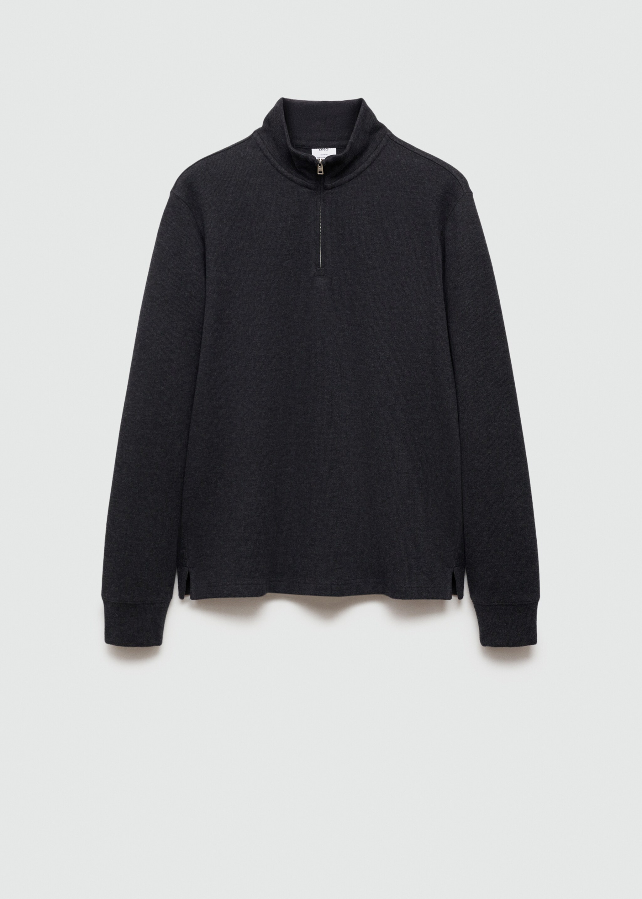 Geripptes Sweatshirt mit Kaminkragen - Artikel ohne Model