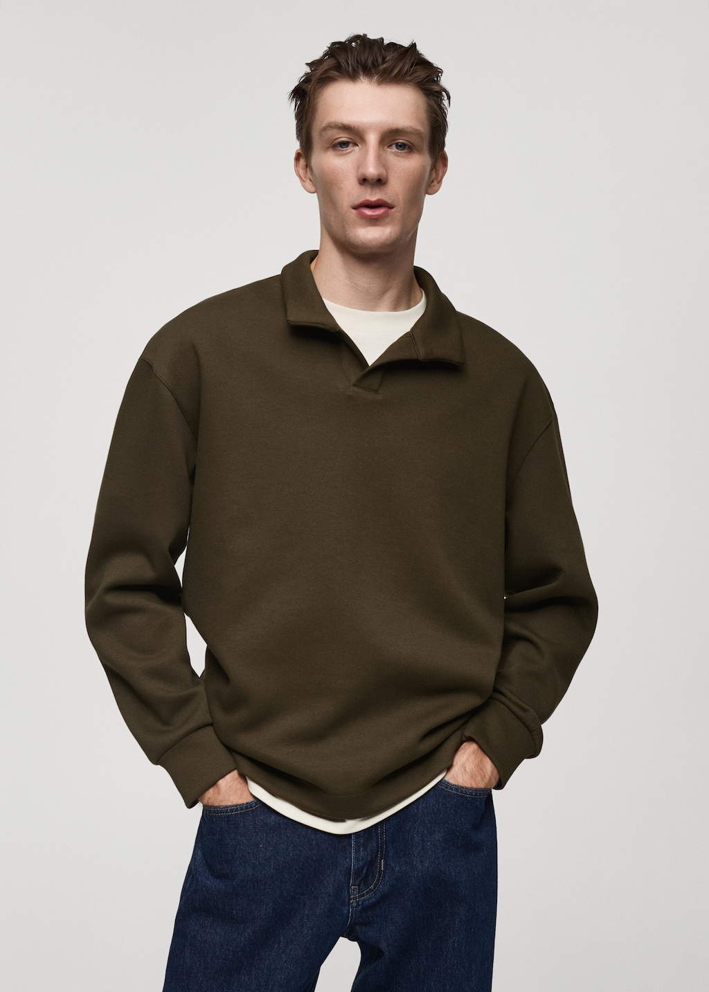 New men's polo outlet sweatshirt