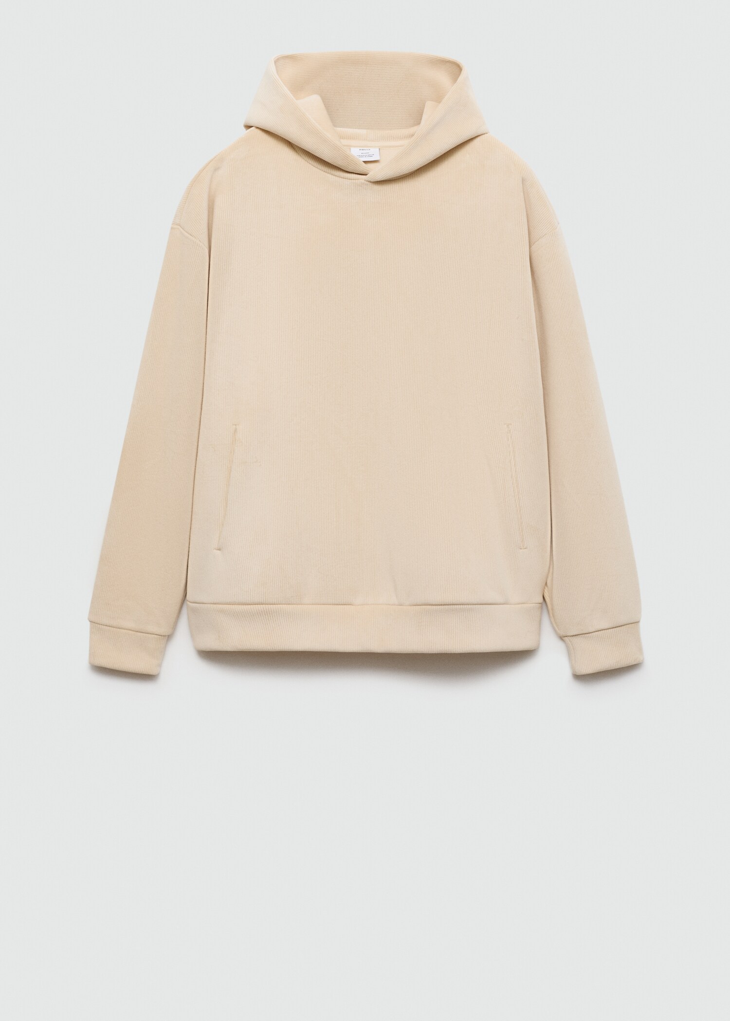 Corduroy hooded sweatshirt - Изделие без модели