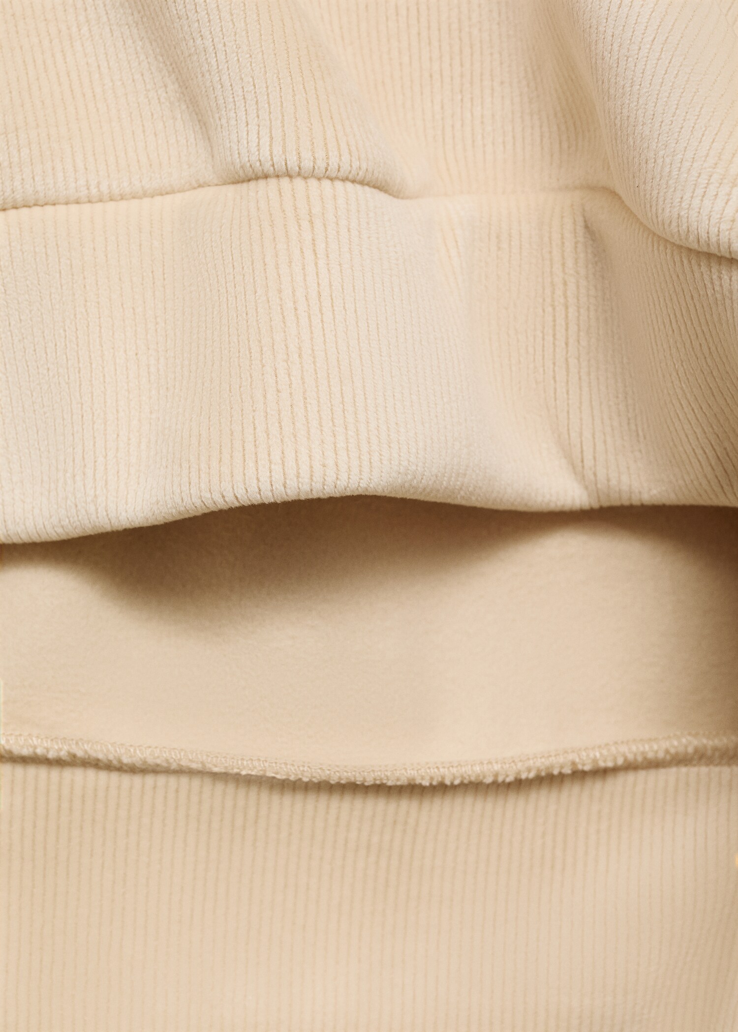 Corduroy hooded sweatshirt - Деталь изделия 0