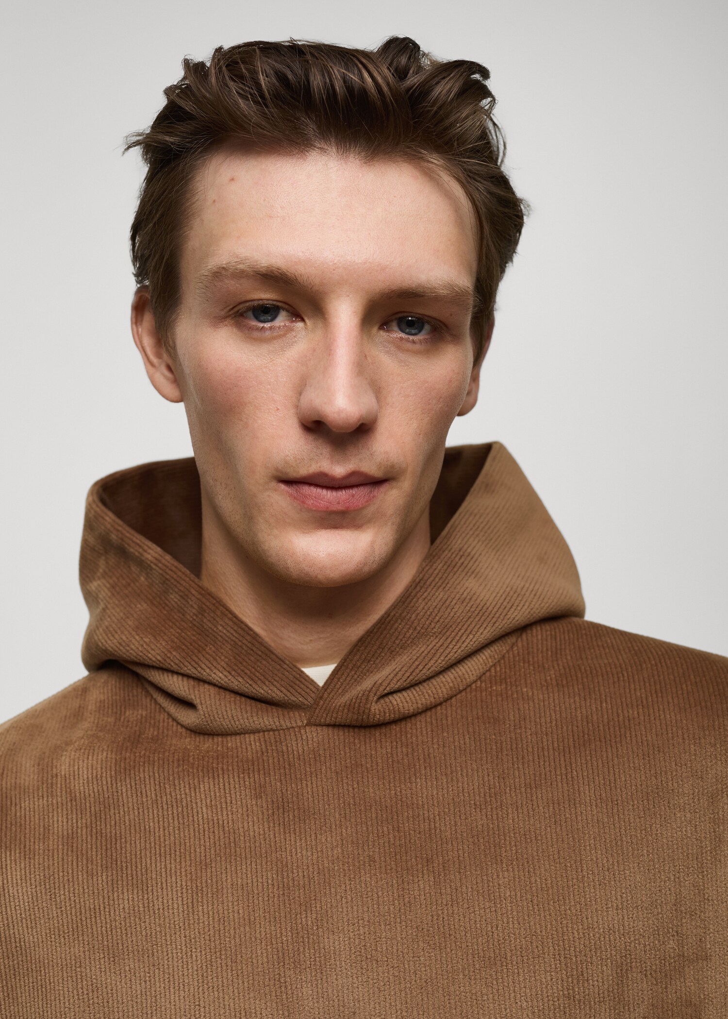 Sweat-shirt capuche velours côtelé - Détail de l'article 1
