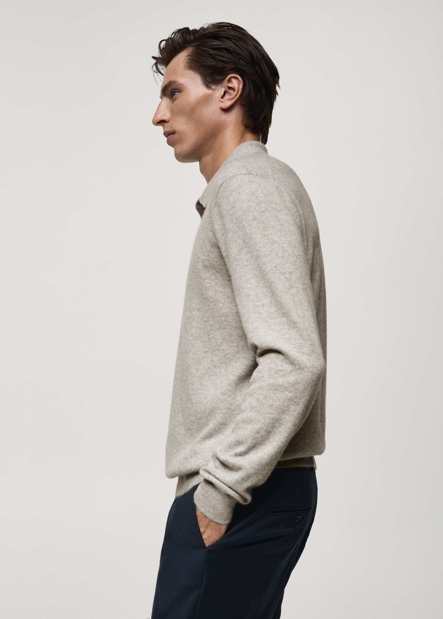 100% cashmere polo sweater - Details of the article 2