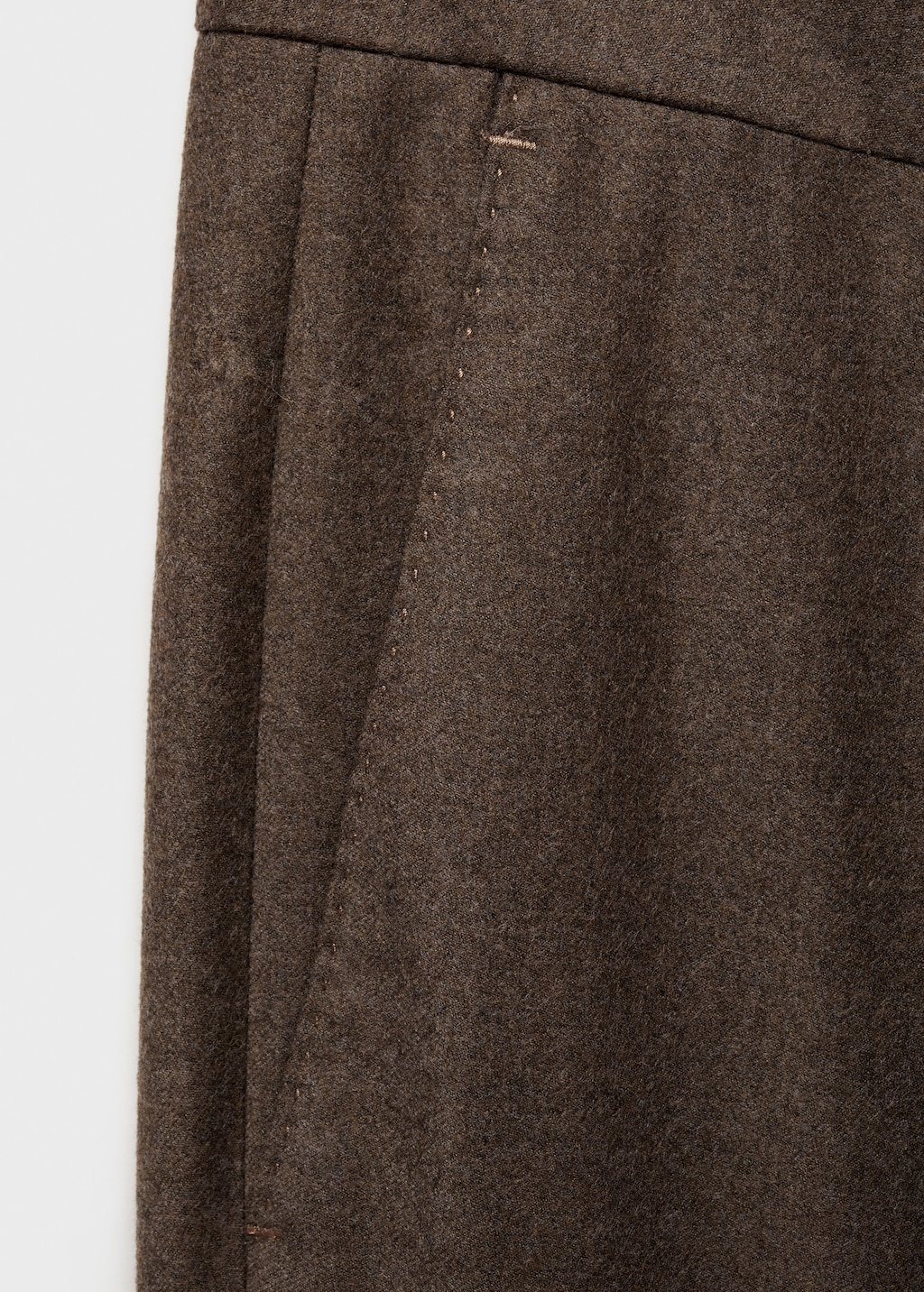 100% Italian virgin wool flannel suit pants