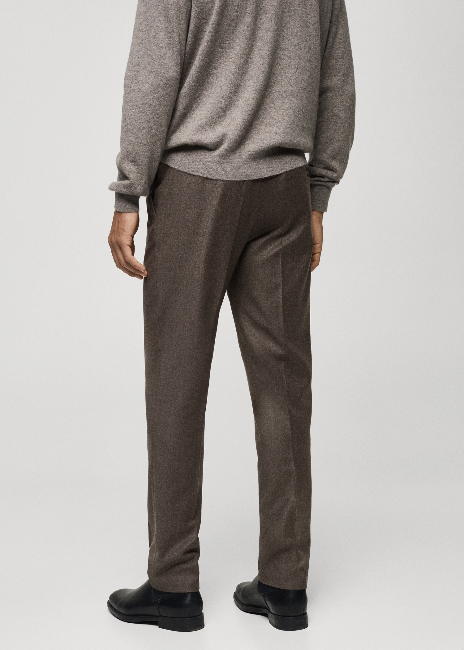 Costume Pantalon Homme Flanelle Pantalon Flanelle Double Pince