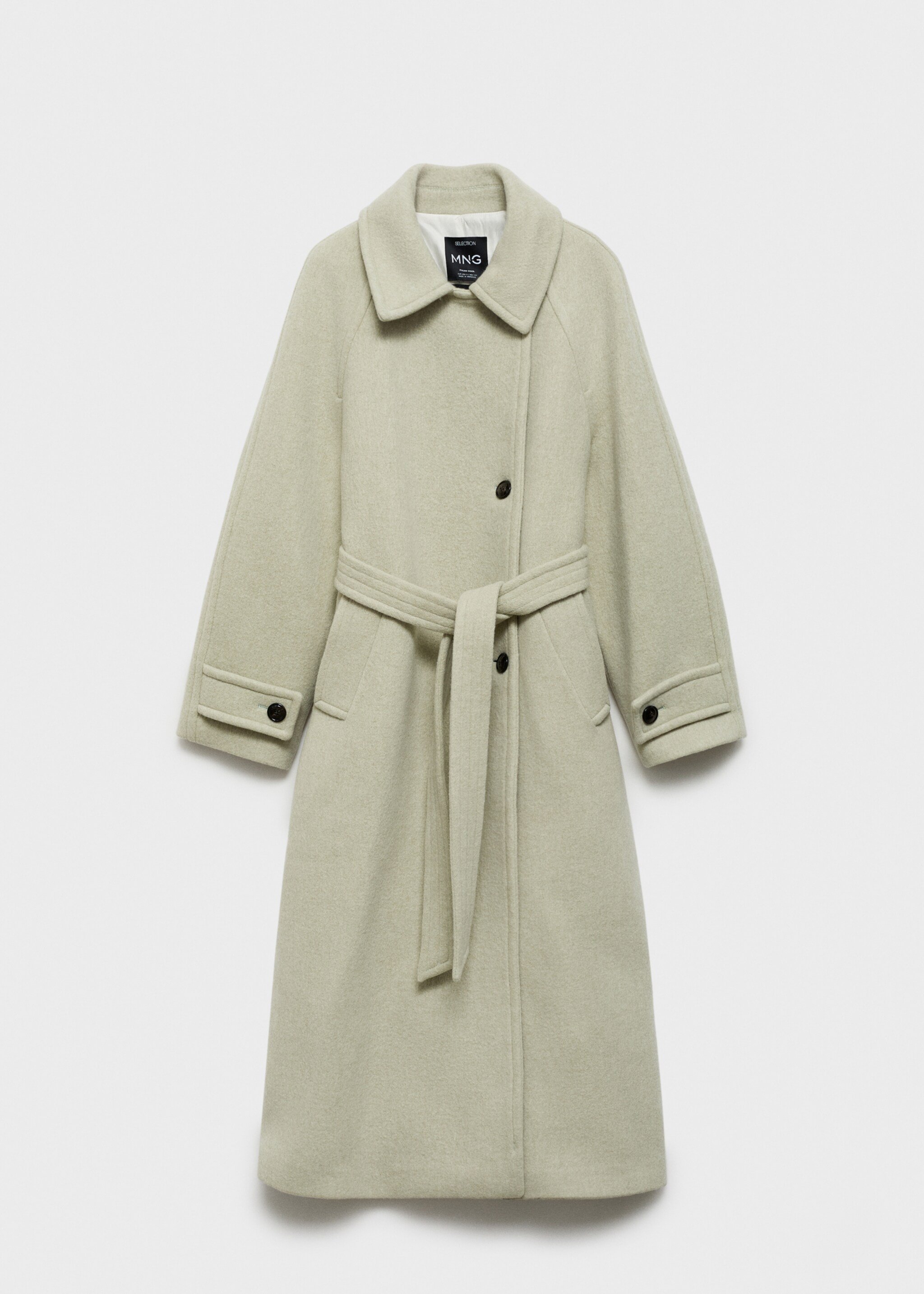 Woollen coat with belt - Article without model