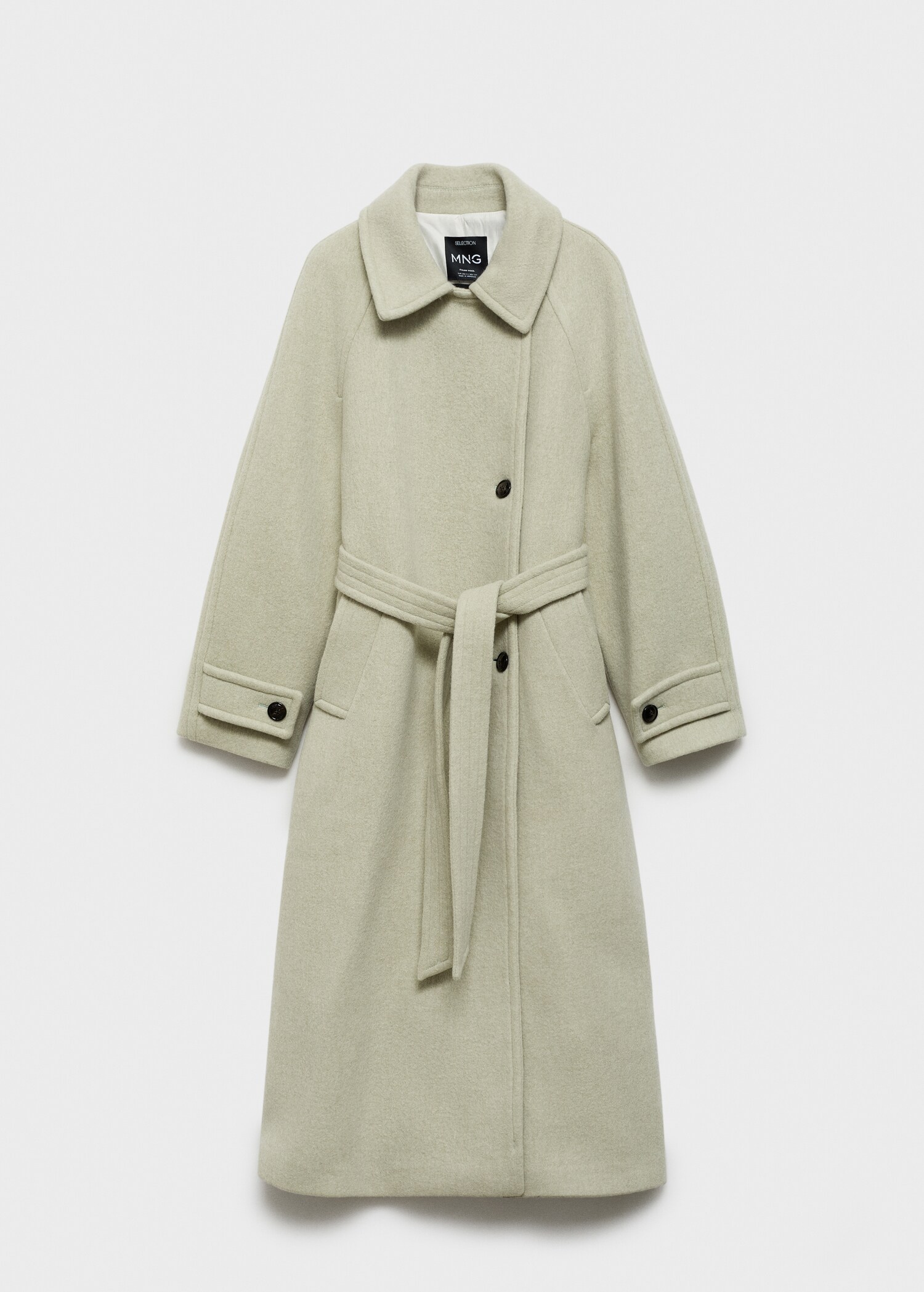 Woollen coat with belt - Article without model