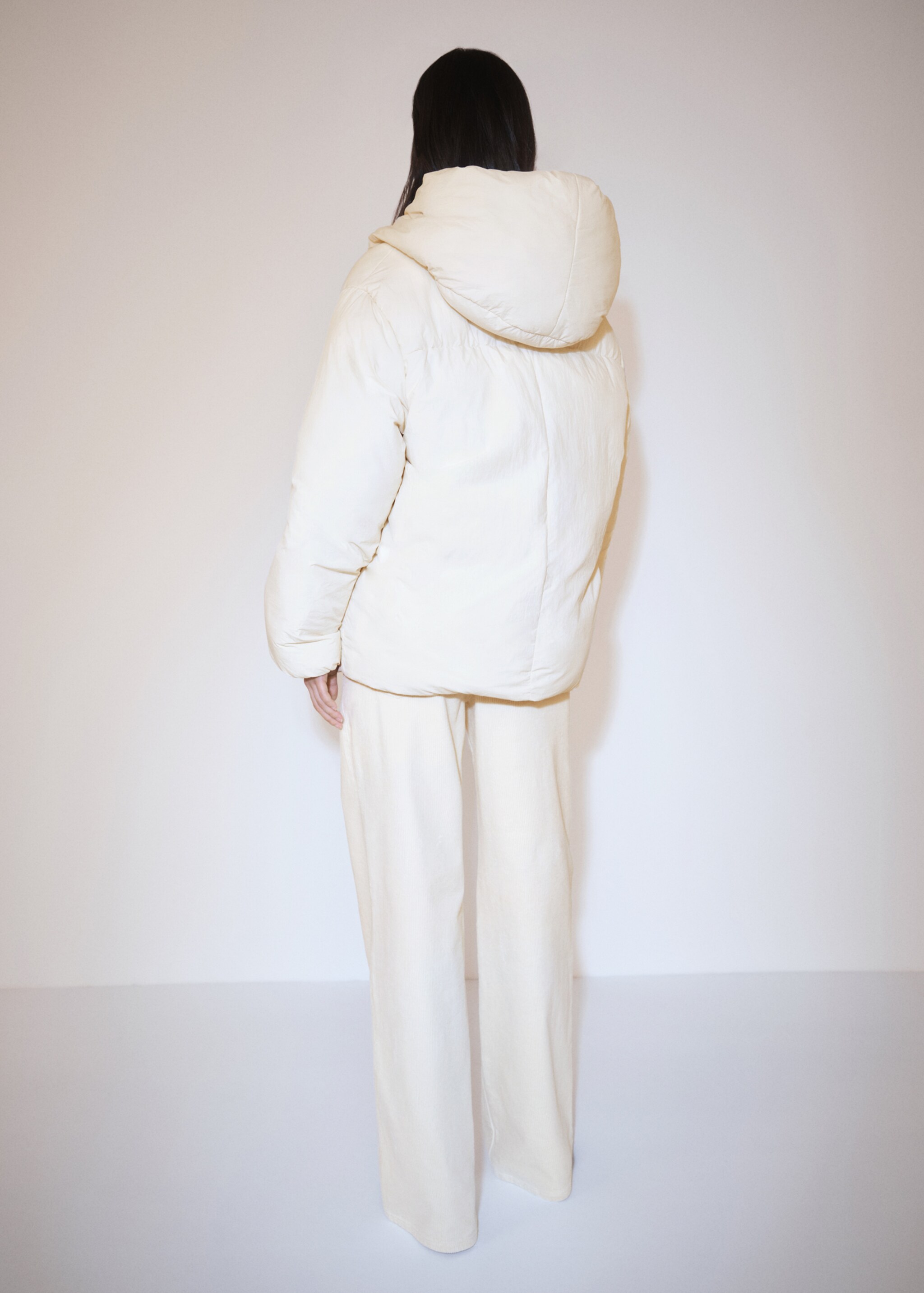 Anorak court matelassé capuche - Verso de l’article
