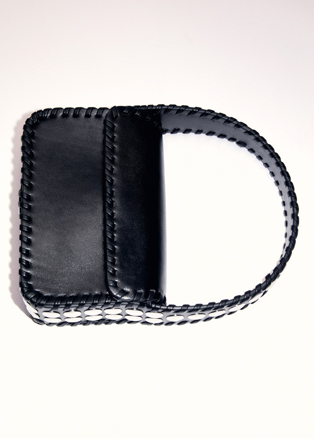 MANGO Studded handbag Black One size Woman