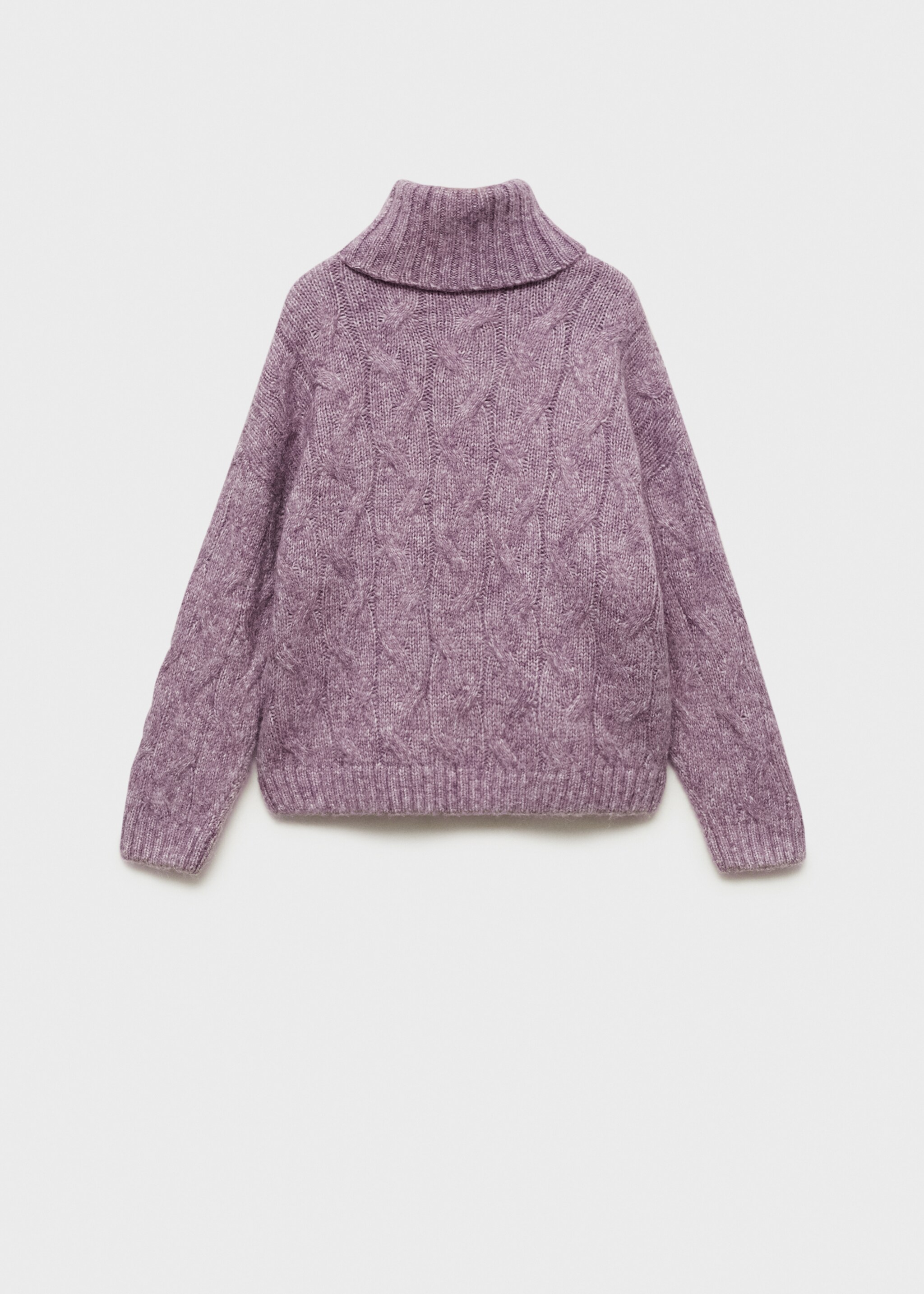 Cable knit turtleneck sweater - Reverse of the article