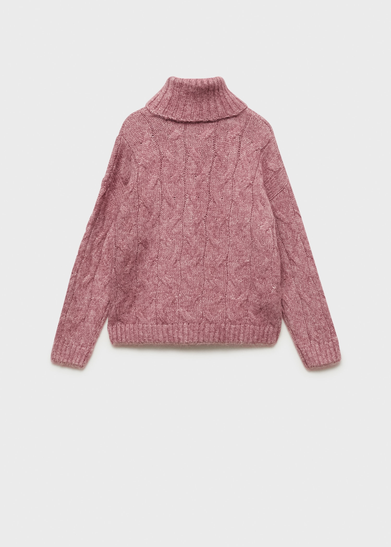 Cable knit turtleneck sweater - Reverse of the article