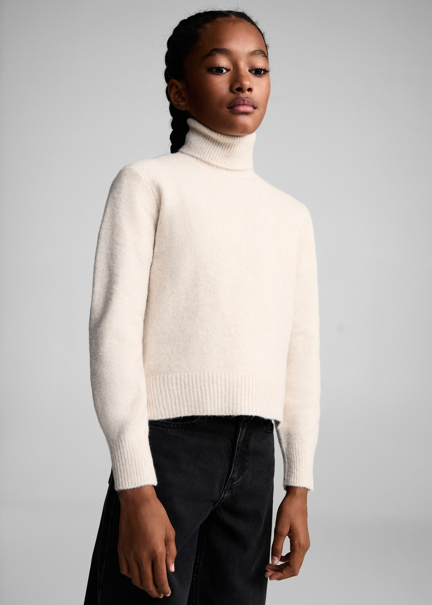 Turtleneck knit sweater - Medium plane