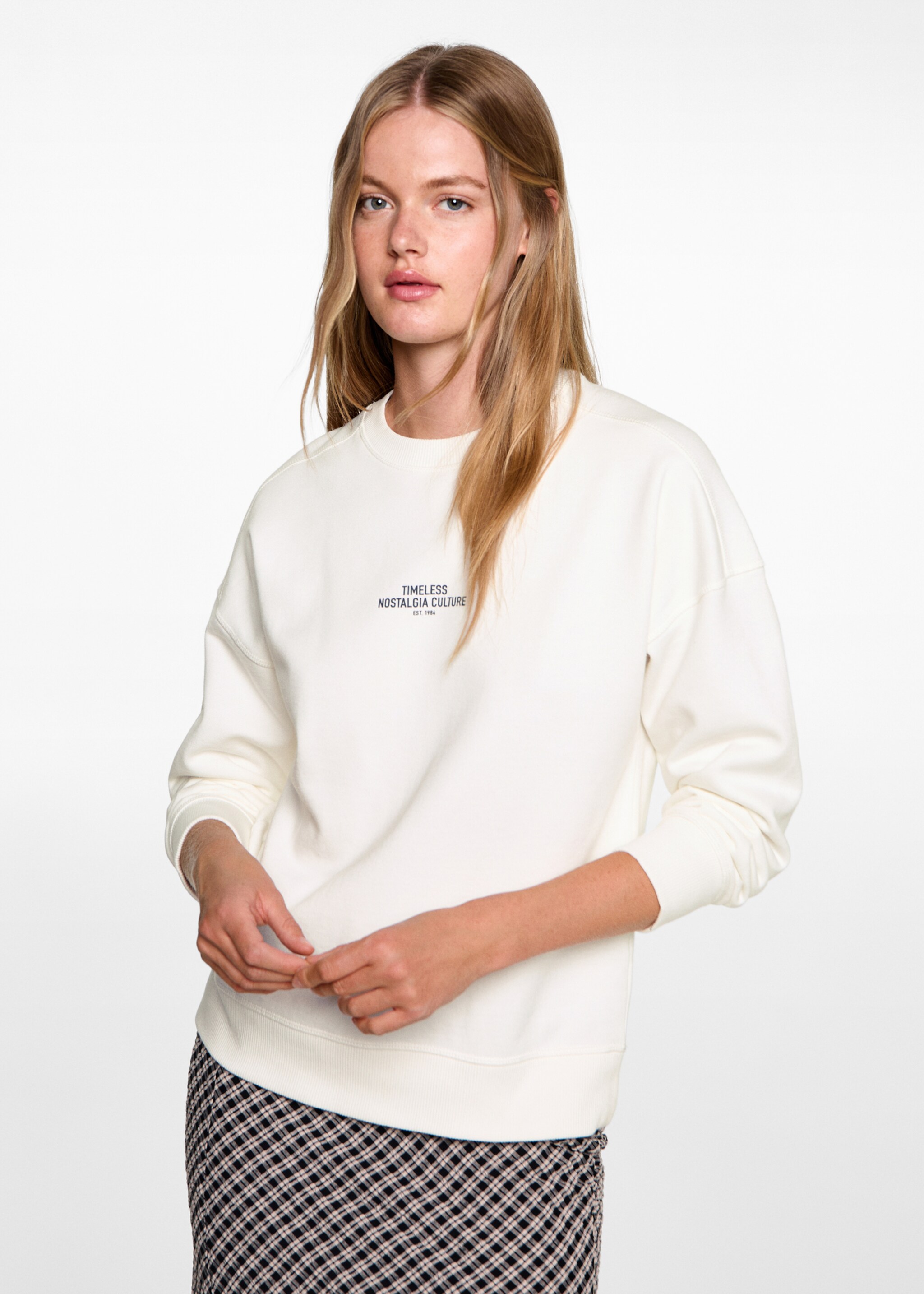 Printed cotton sweatshirt - Medium plane