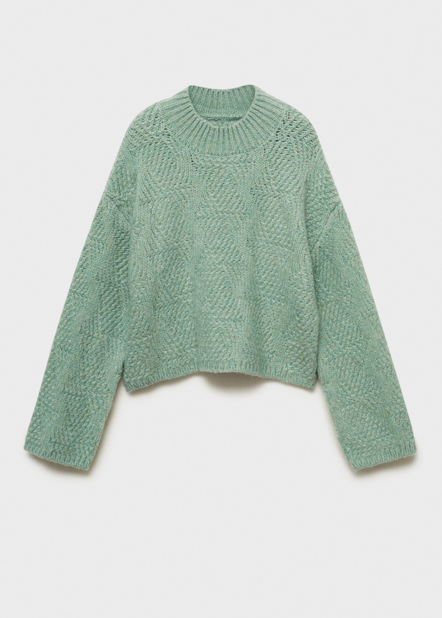 Knitted sweater with perkins neck - Article without model
