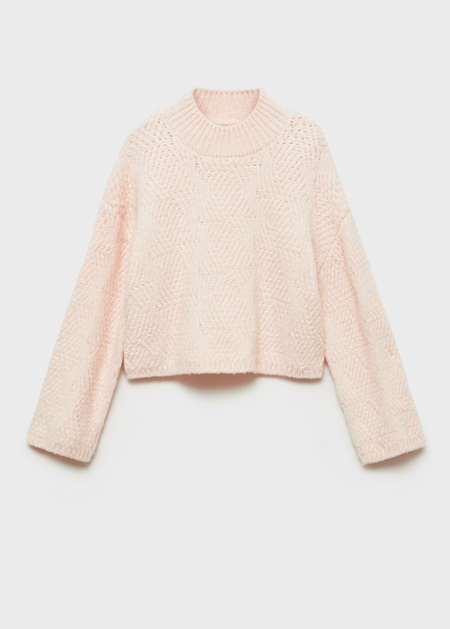 Knitted sweater with perkins neck - Article without model