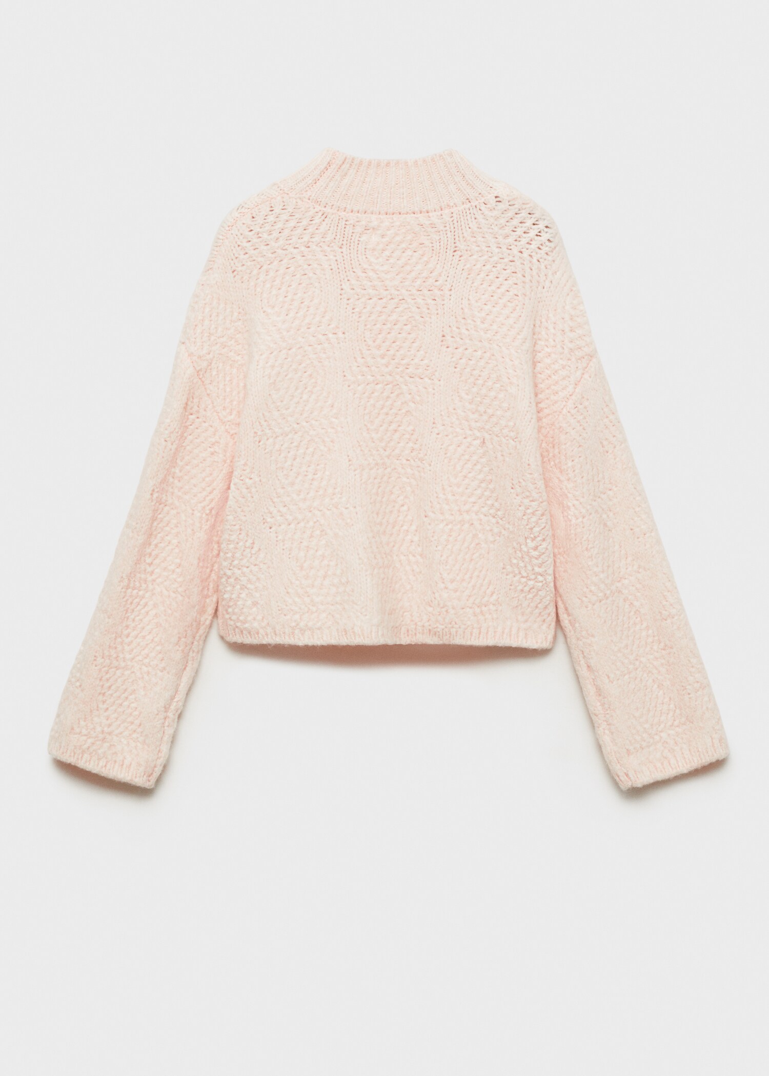 Knitted sweater with perkins neck - Reverse of the article
