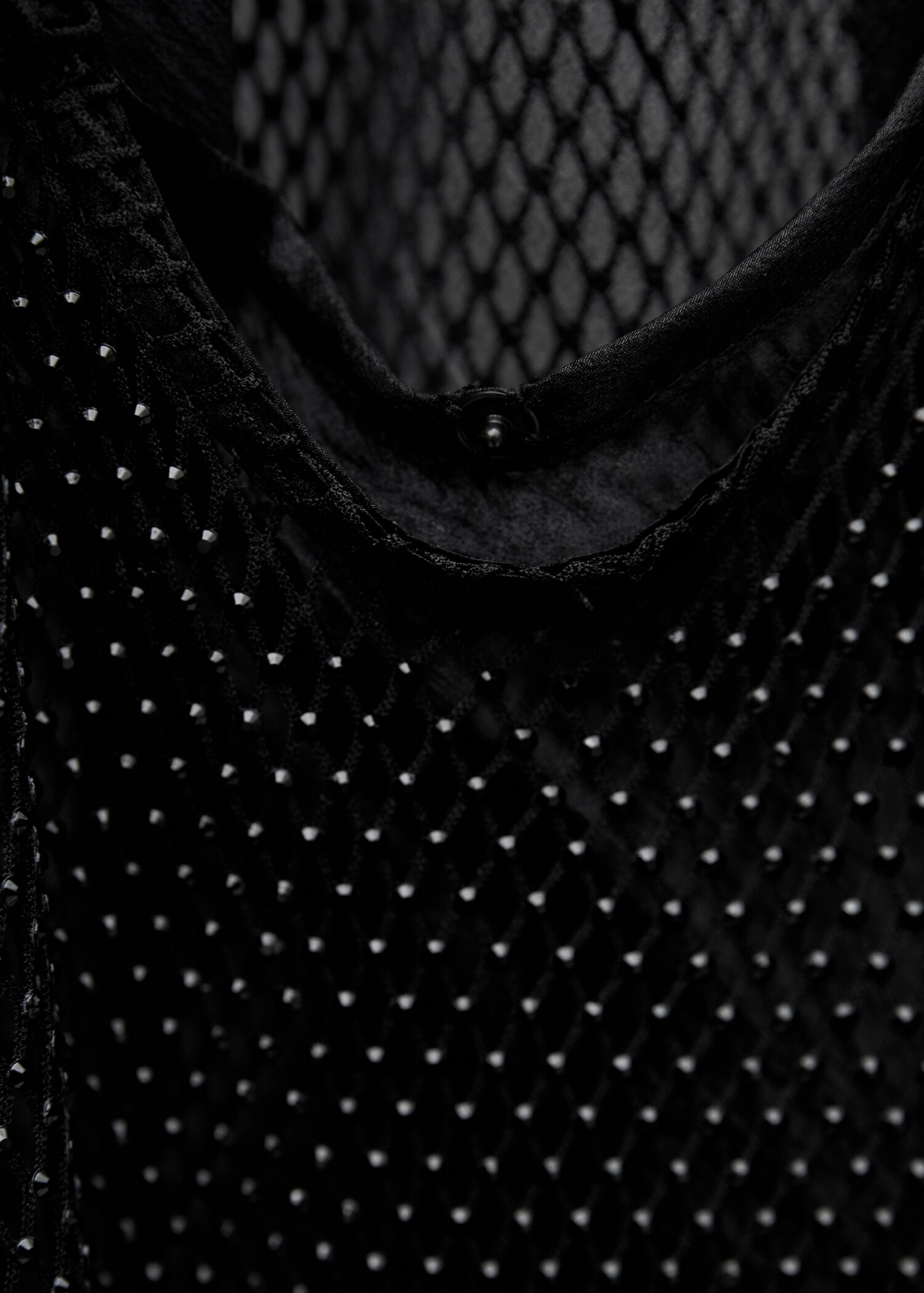Vestido malla detalle strass - Detalle del artículo 0