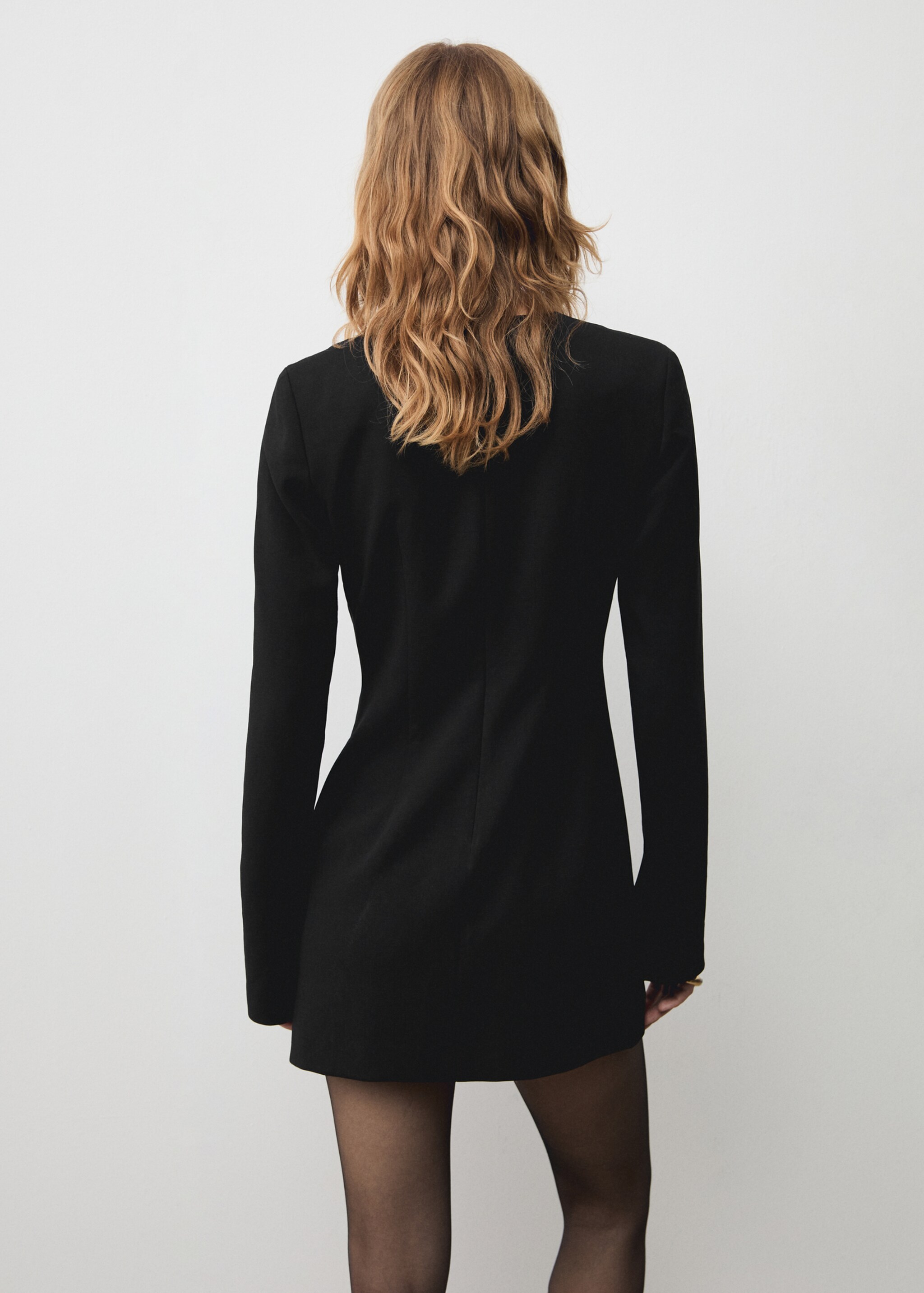 Metallic dress with neckline detail - Reverse of the article
