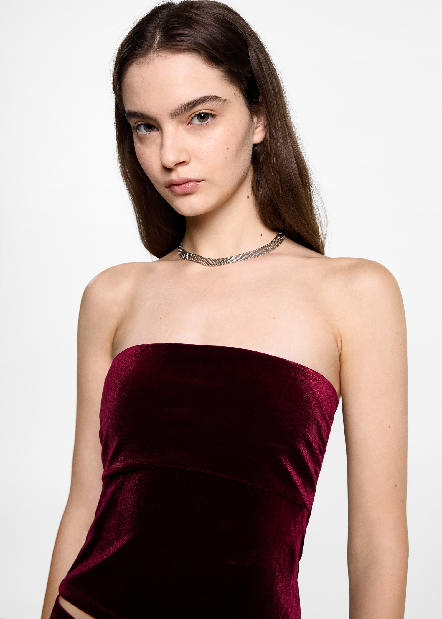 Velvet bandeau top - Details of the article 1