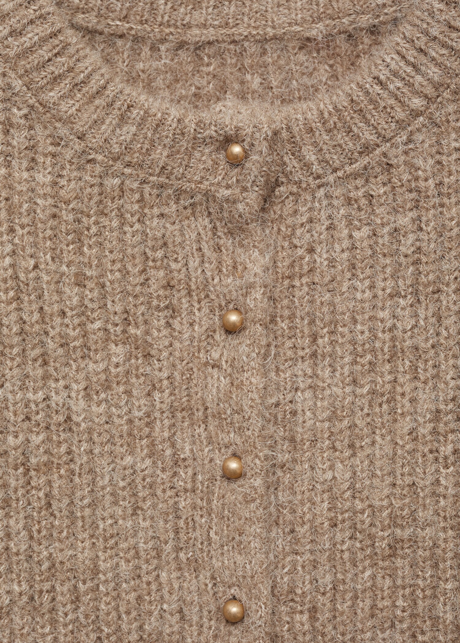 Knitted cardigan with jewel button - Details of the article 8