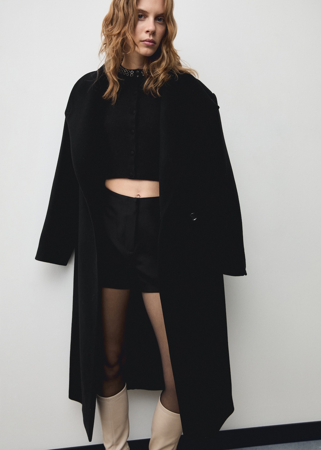 Mango Cardigan with rhinestone collar thumbnail